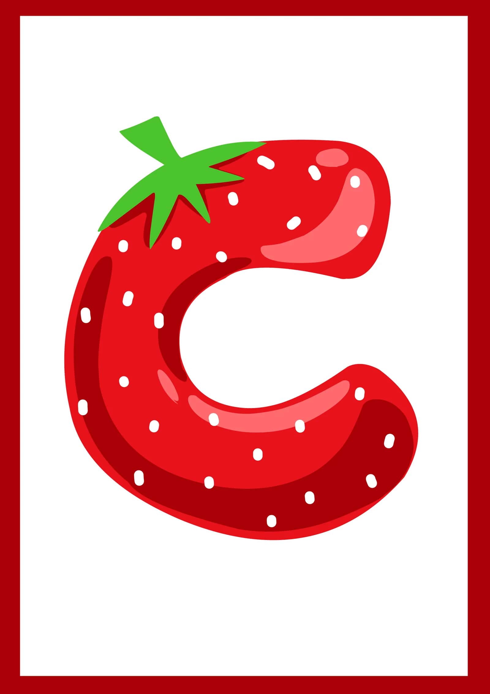 Alfabit Harflar qulupnay Alphabet strawberry 3