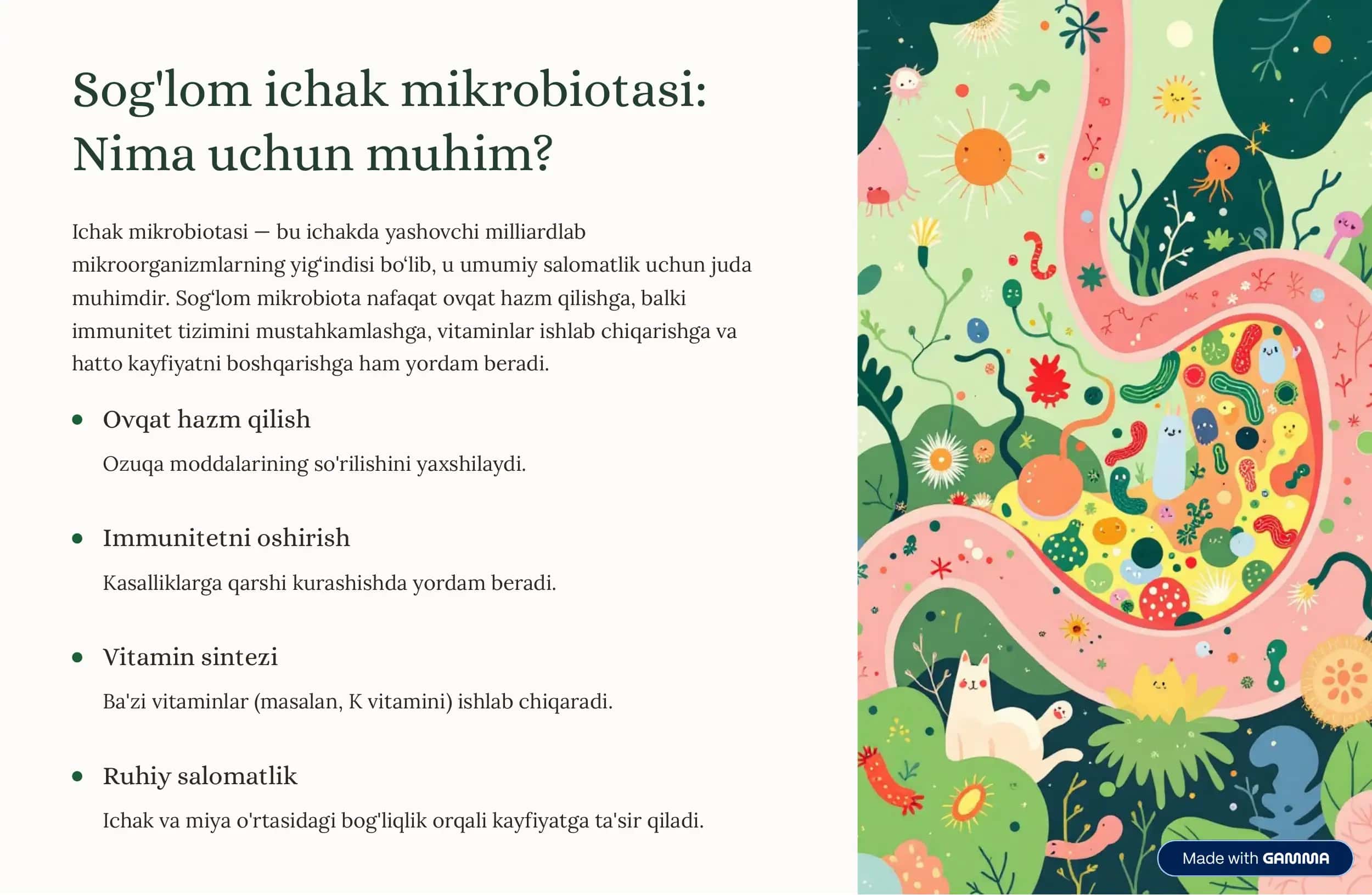 Probiyotiklar va ularning inson salomatligidagi o'rni 3