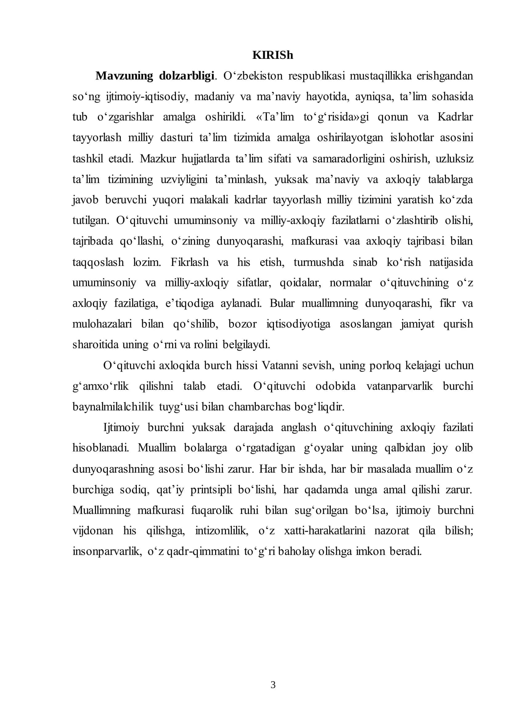 Zamonaviy sharoitda o„qituvchining faoliyati ko„nikmalarini shakllantirishdagi ustuvor omillar 3