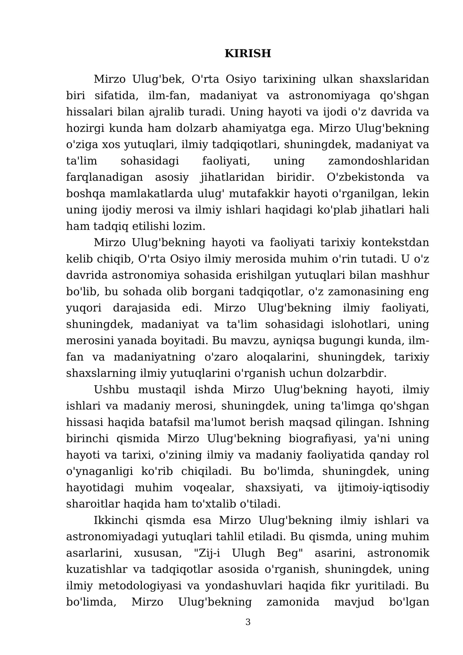 Mirzo ulugʻbekning hayoti va ijodi qilgan ishlari va albatta yillari 4 ta rejasi bilan 3