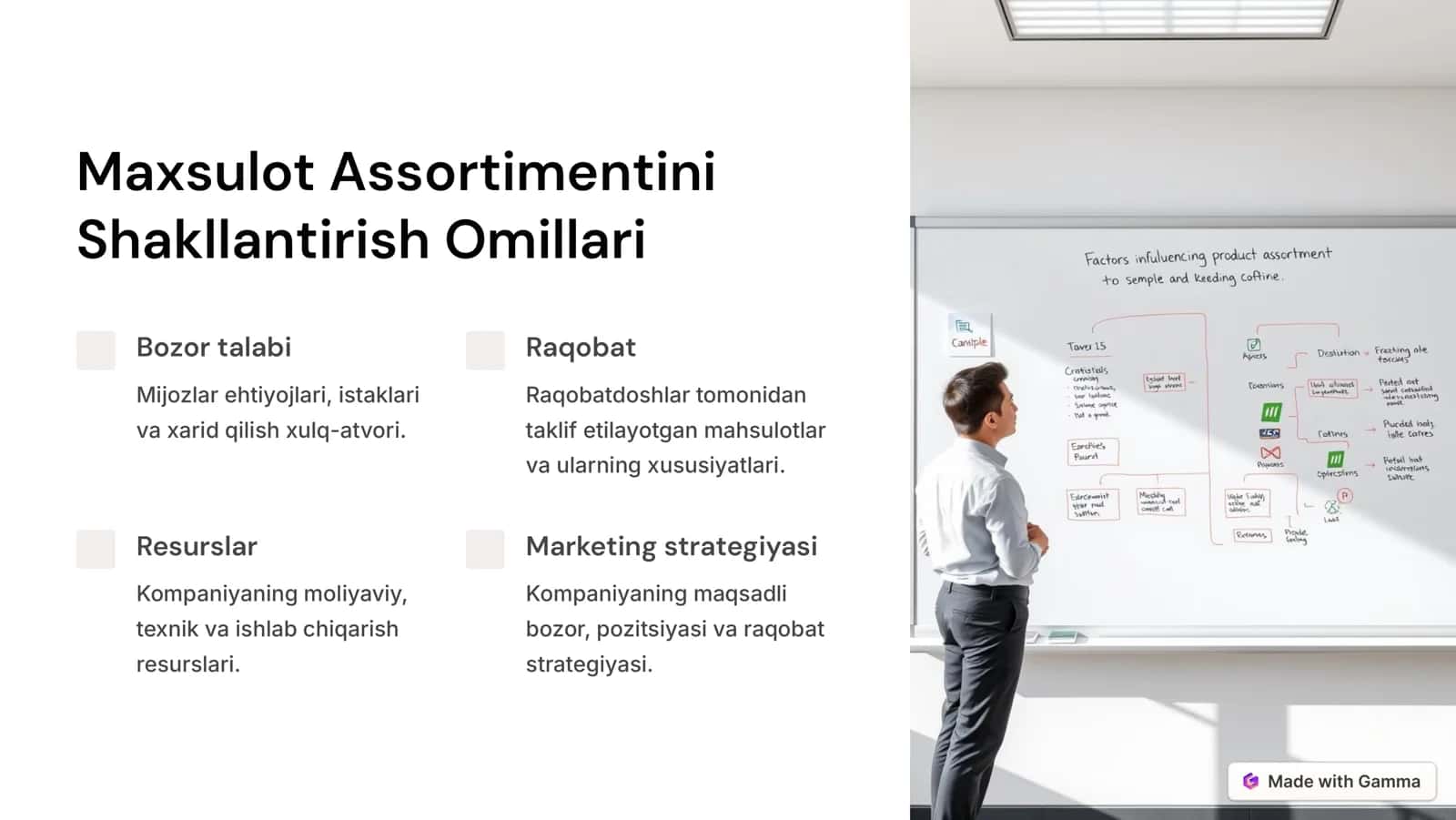 Maxsulot Assortimentini Tanlash va Asoslash 3