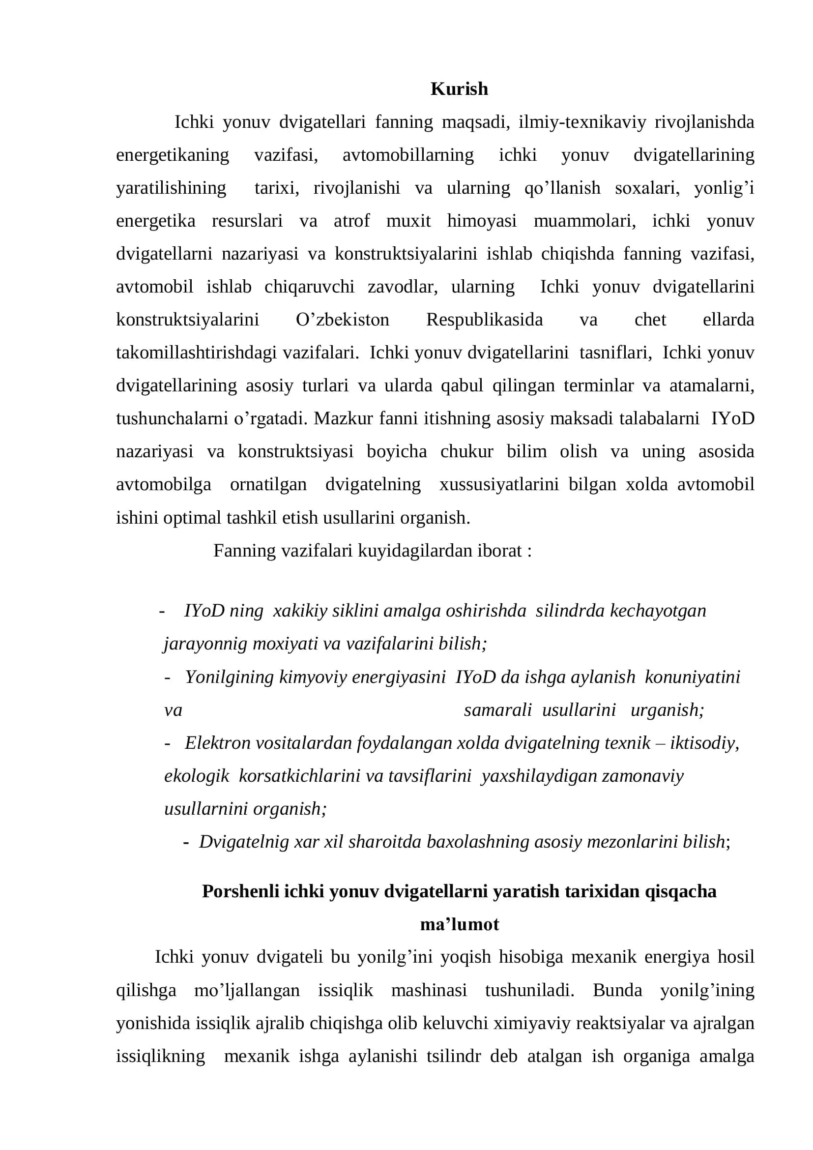 PORSHENLI ICHKI YONUV DVIGATELLARNI YARATILISH TARIXI VA TUZILISHI 3