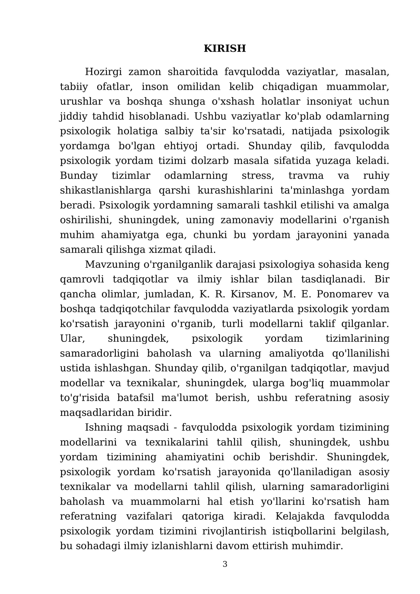 Favqulodda psixologik yordam tizimi:modellar va texnikalar 3
