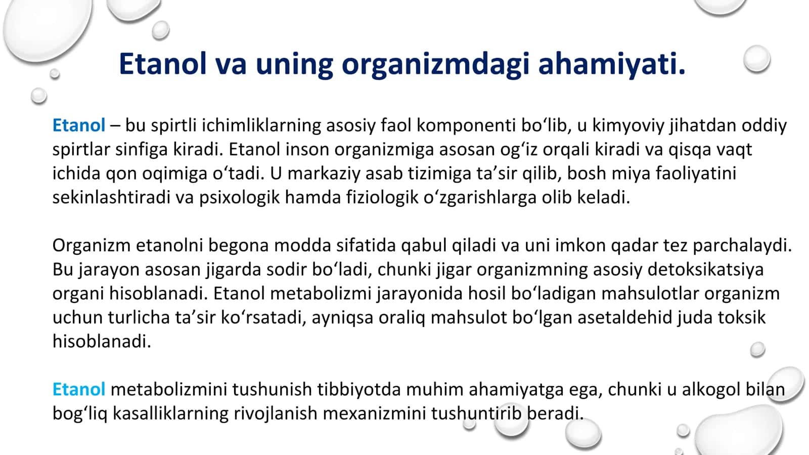 : ETANOL METABOLIZMI. ALDG FERMENTINING IZOFORMALARI 3