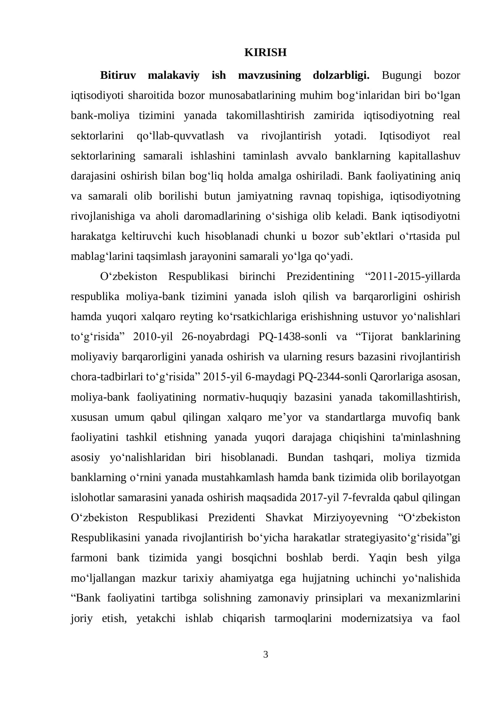 Moliya Tizimining Taraqqiy Etishida Tijorat Banklarining Rolini Oshirish Masalalari 3