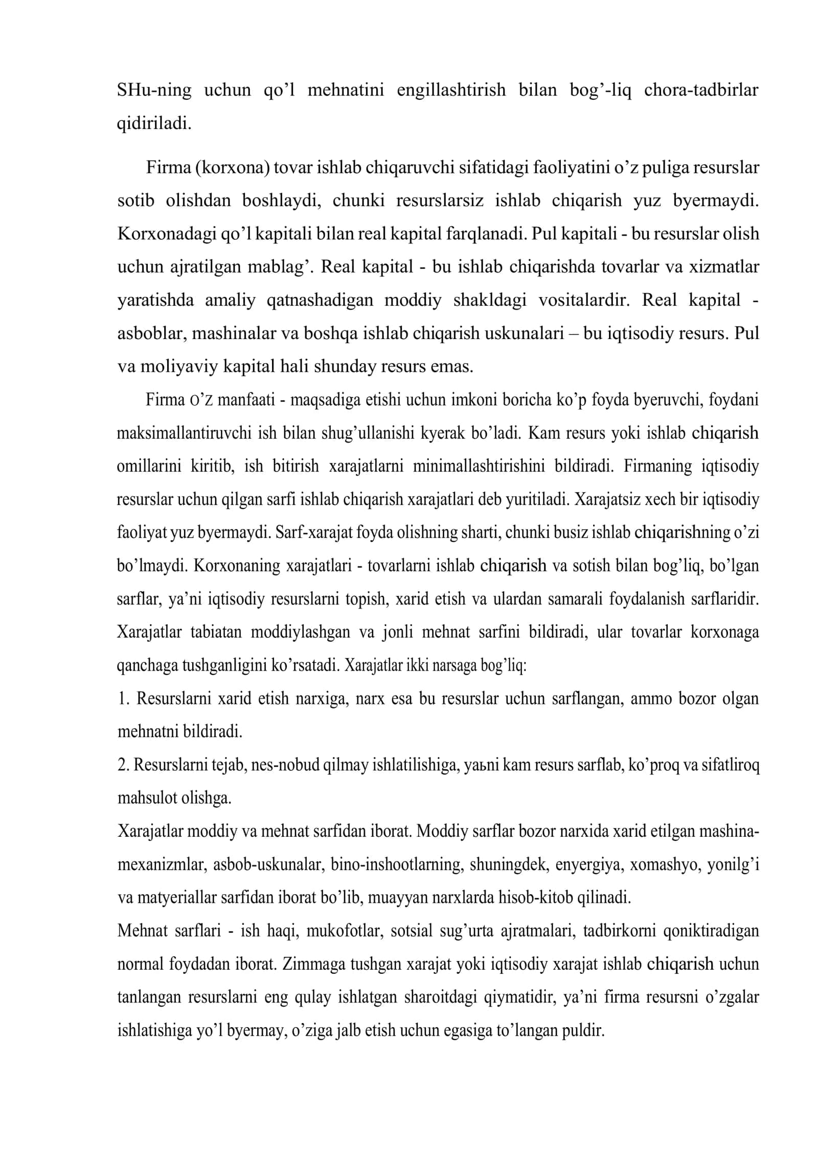Iqtisodiy harajatlar va foyda 3