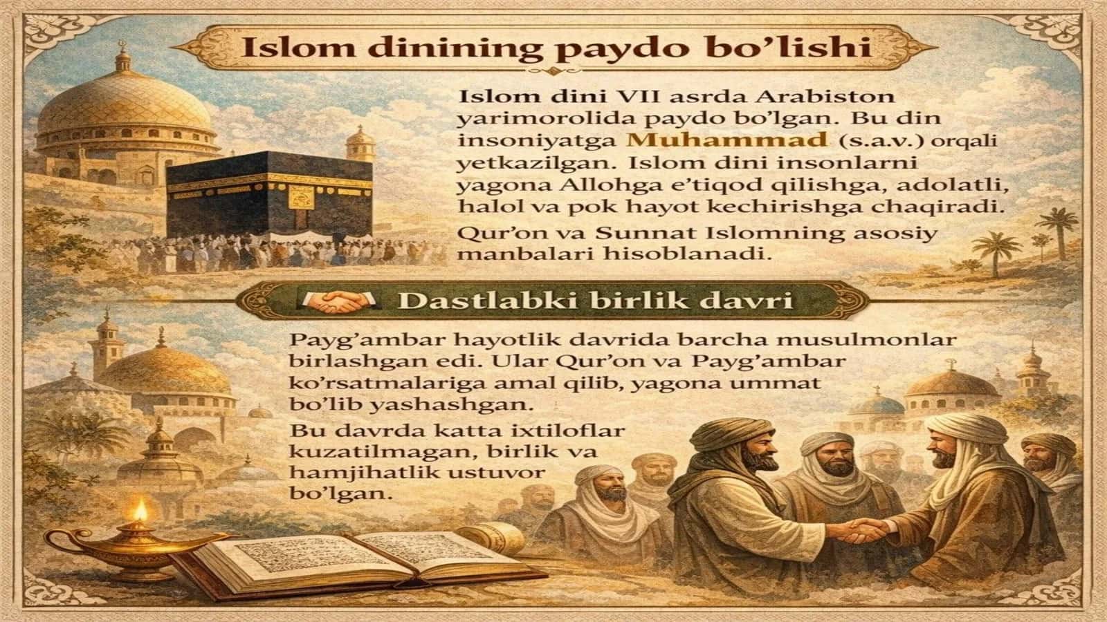 Islom oqimlari va yoʻnalishlarining paydo bo‘lishi dinshunoslik 3