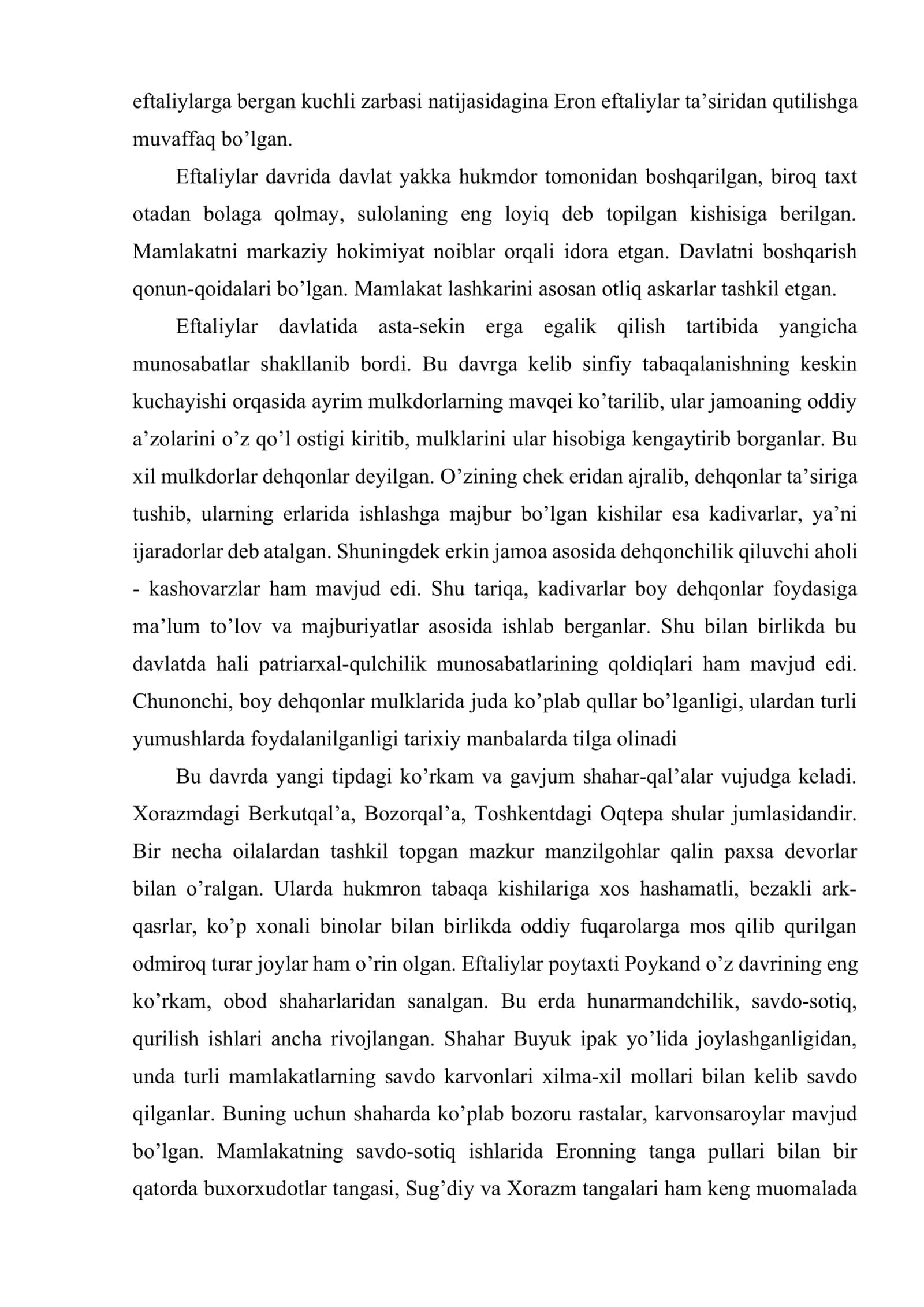 V-XII asrlarda o’zbek davlatchiligi va ijtimoiy-siyosiy, iqtisodiy, madaniy hayot 3