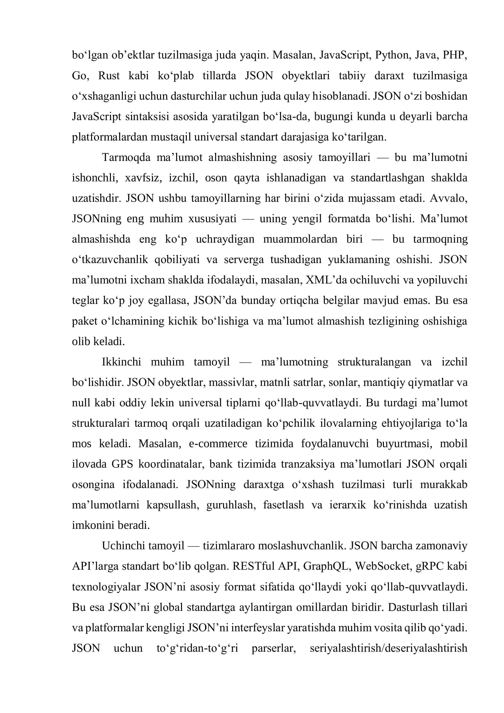 JSON PROTOKOLI ASOSIDA TARMOQDA MA’LUMOT ALMASHISH TIZIMINI YARATISH 3