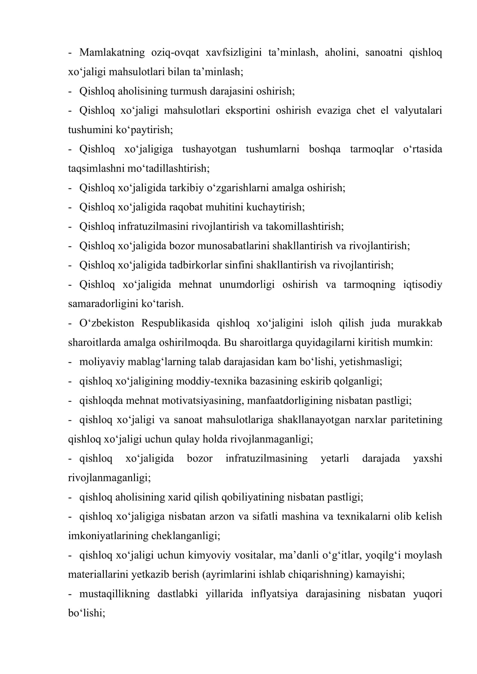 Iqtisodiy rivojlanishga erishishda agrar islohotlarning o‘rni va roli 3