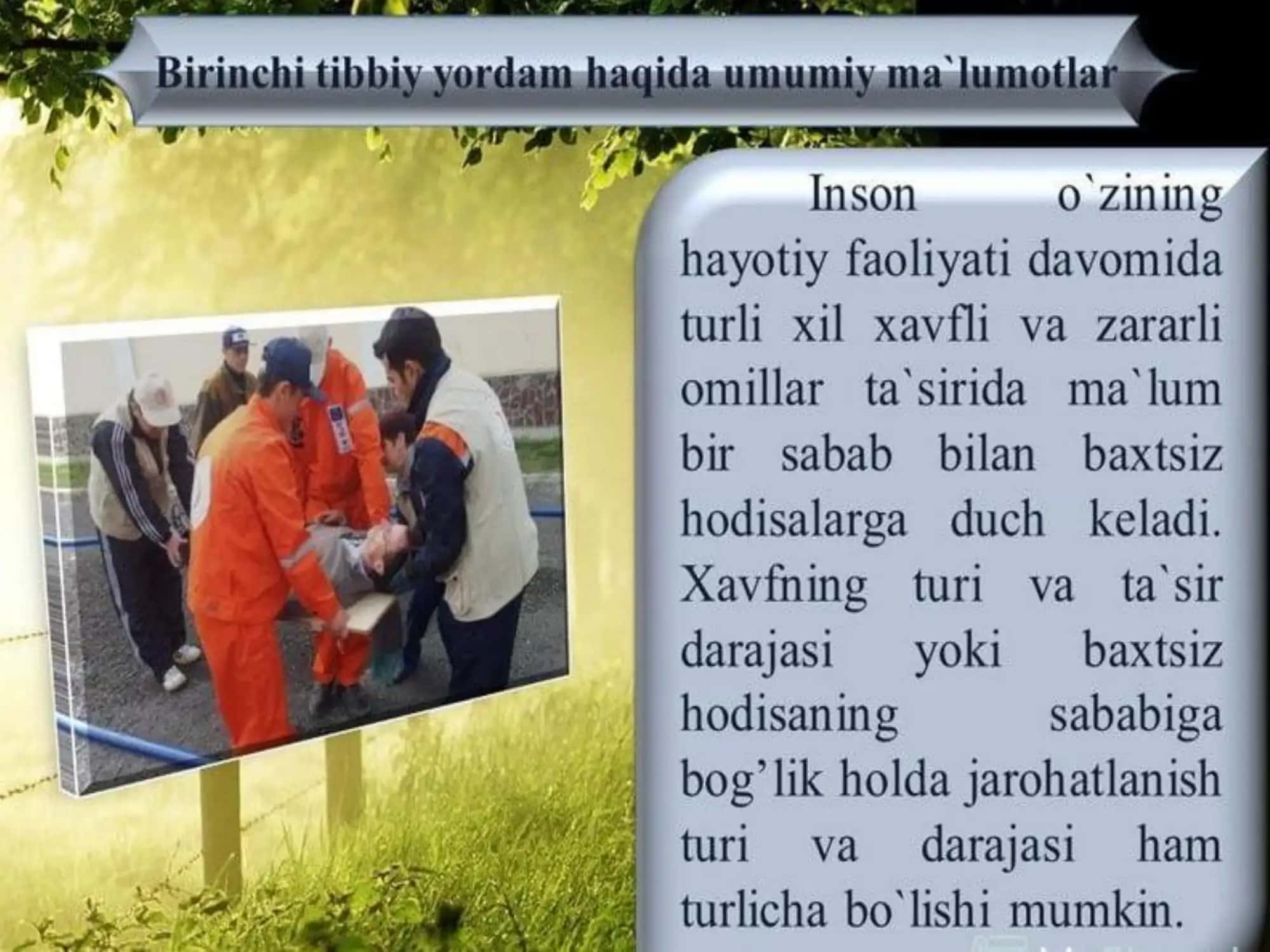 Hushdan ketishda birinchi yordam koʻrsatish algoritmi 3