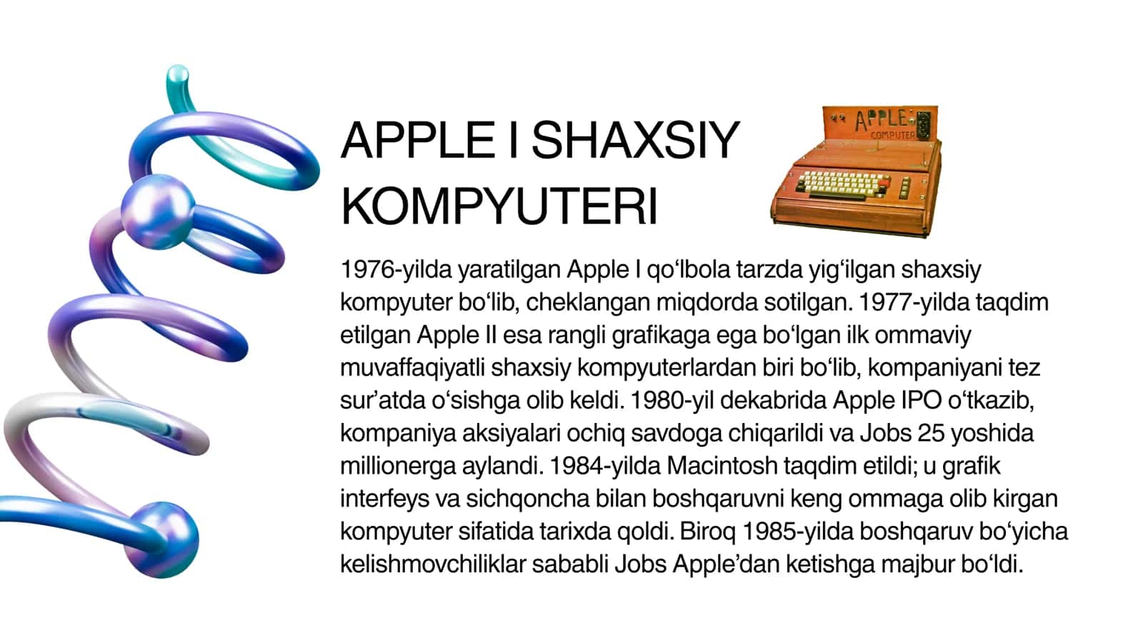 APPLE I SHAXSIY KOMPYUTERI 3