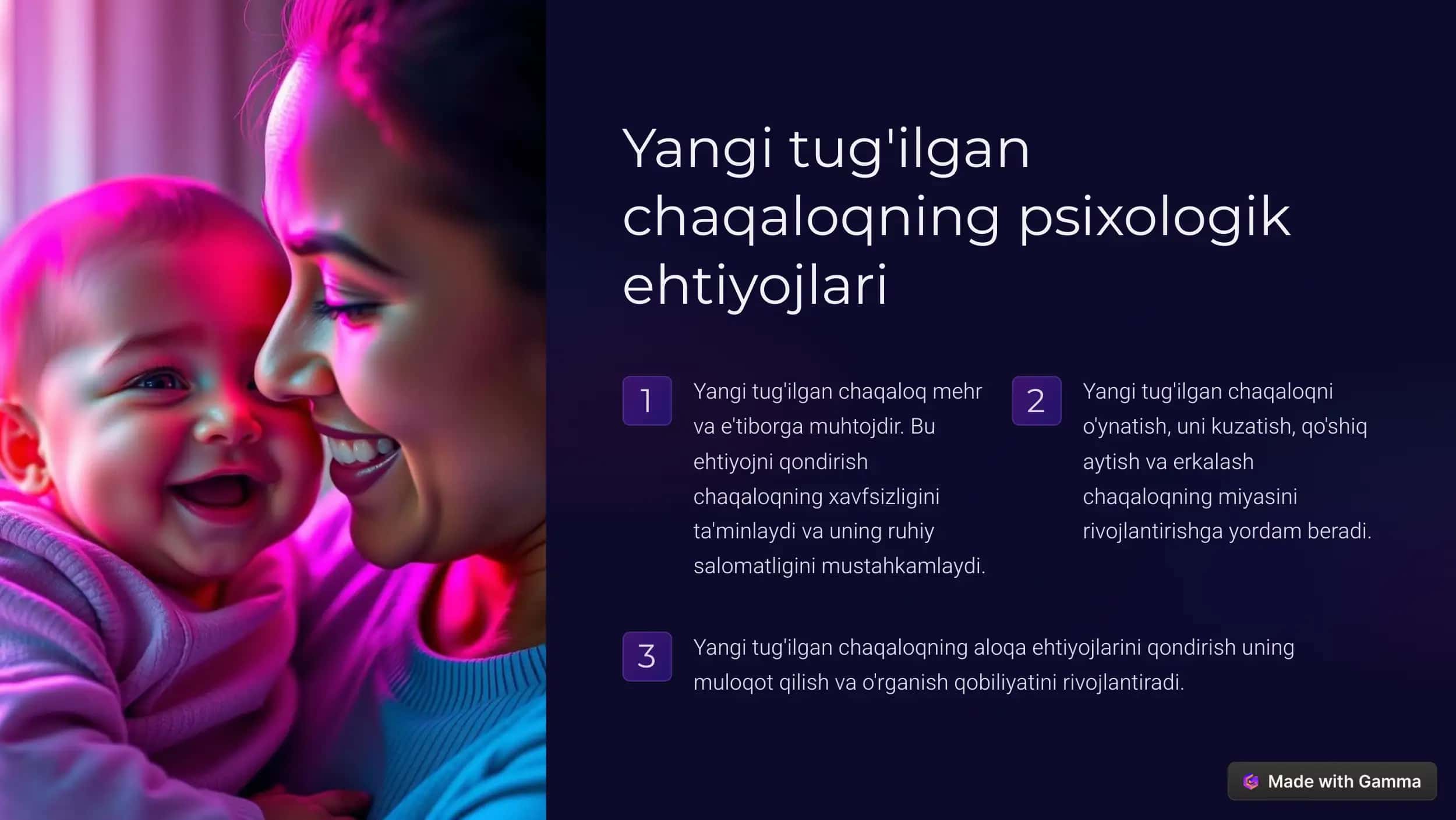 Yangi tug'ilgan chaqaloq biologiyasi 3