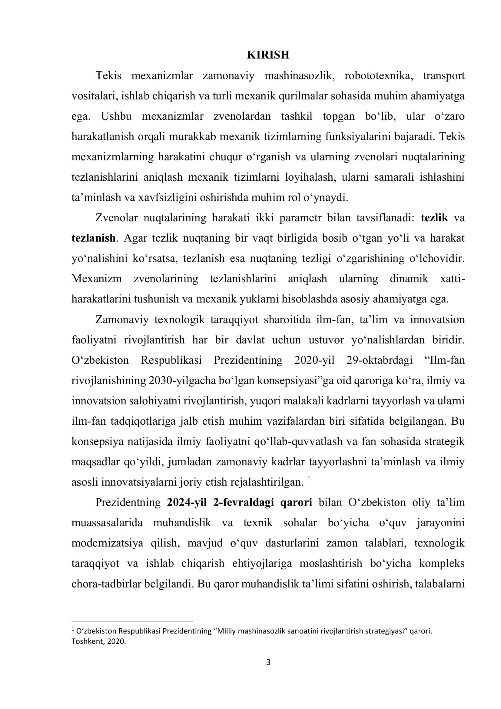 Tekis mexanizmlar zvenolari nuqtalarining tezlanishlarini planlar tuzish yo'li yordamida aniqlash 3