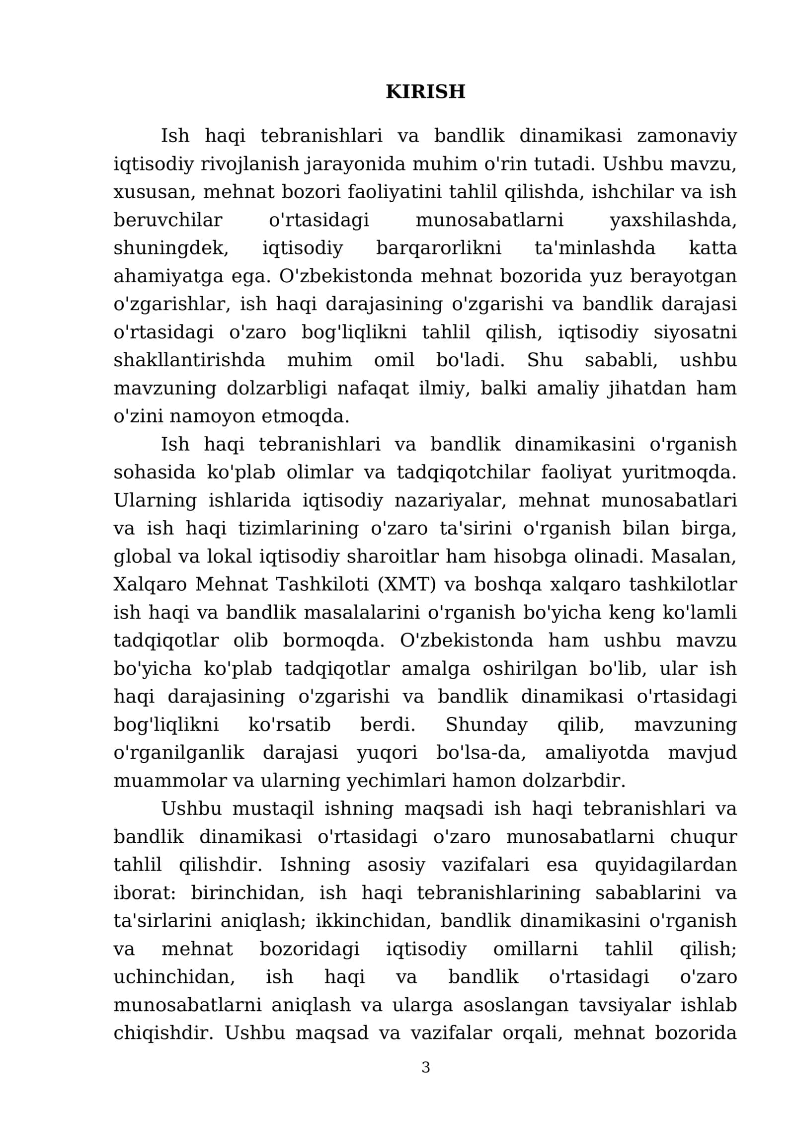 Ish haqi tebranishlari va bandlik dinamikasi 3