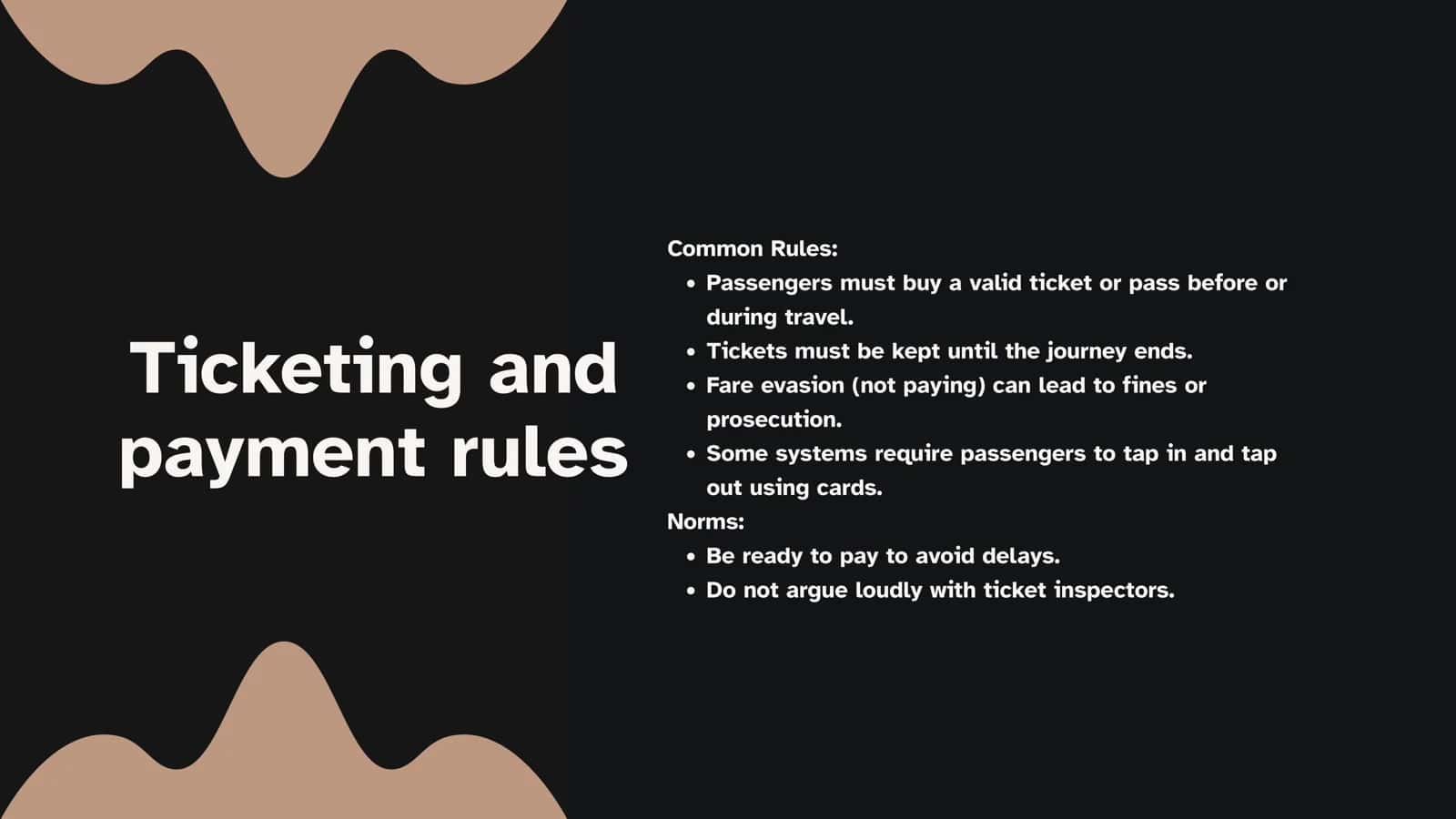 Norms of Conduct in English Speaking Country Public Transportation 3