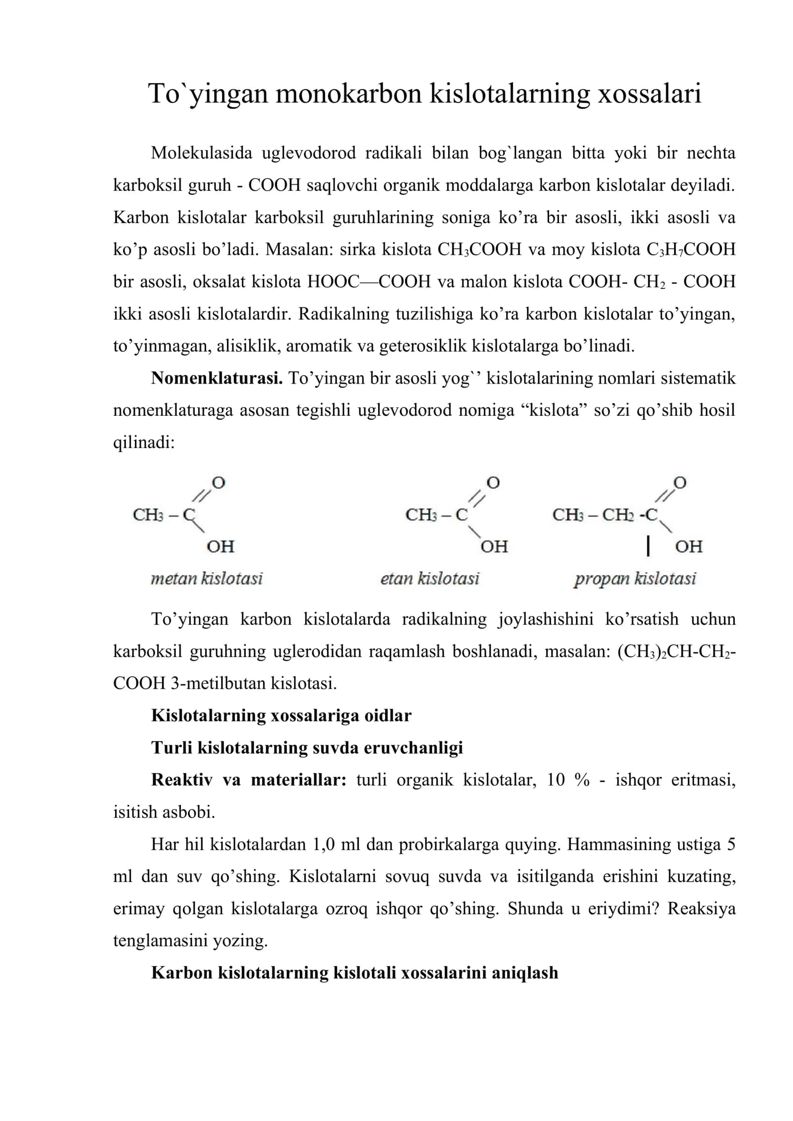 Aldegid va ketonlarning olinishi va xossalari 3
