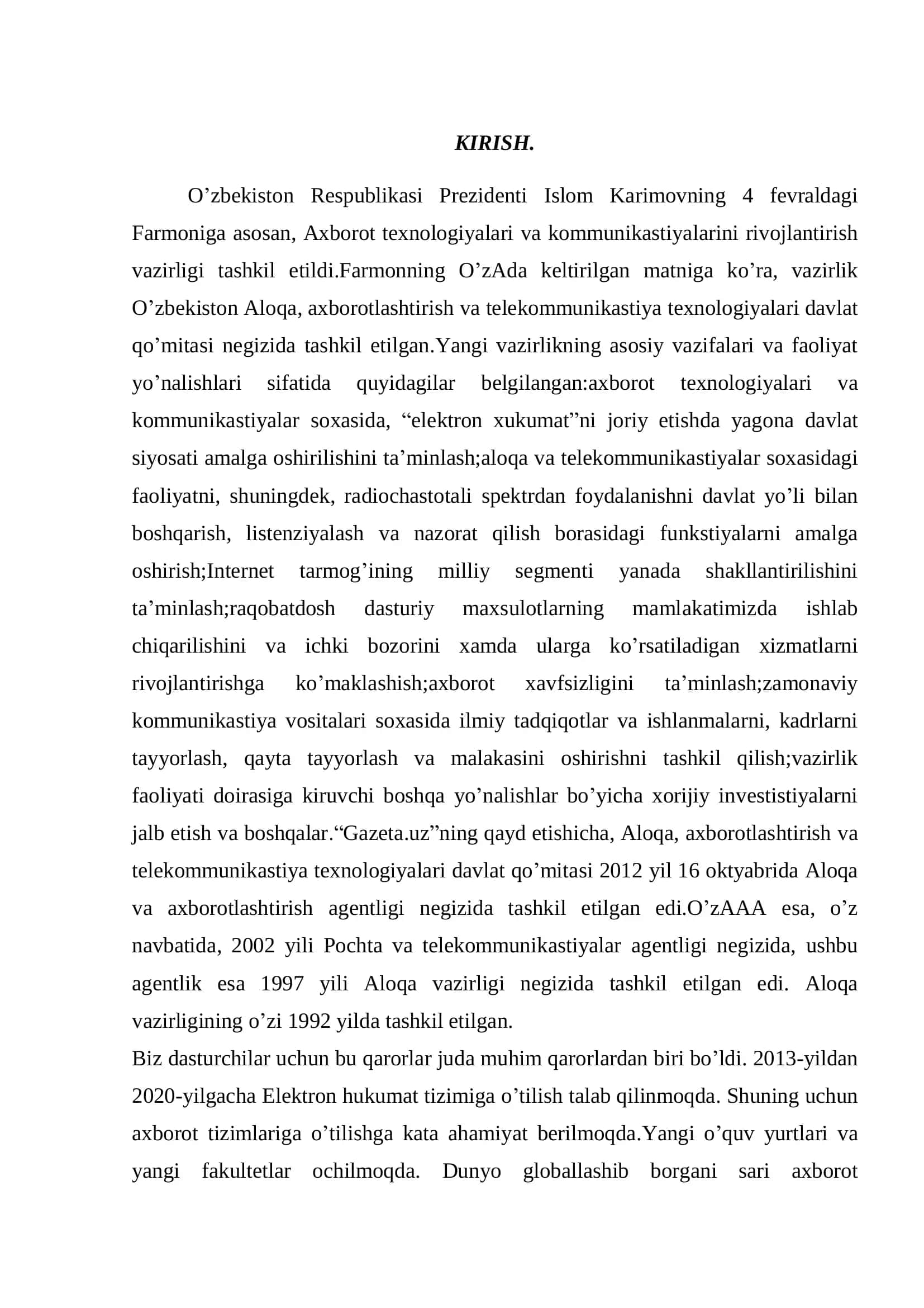 Kompyuter ehtiyot qismlari bilan shug’ullanuvchi magazin ma’lumotlar bazasini yaratish 3