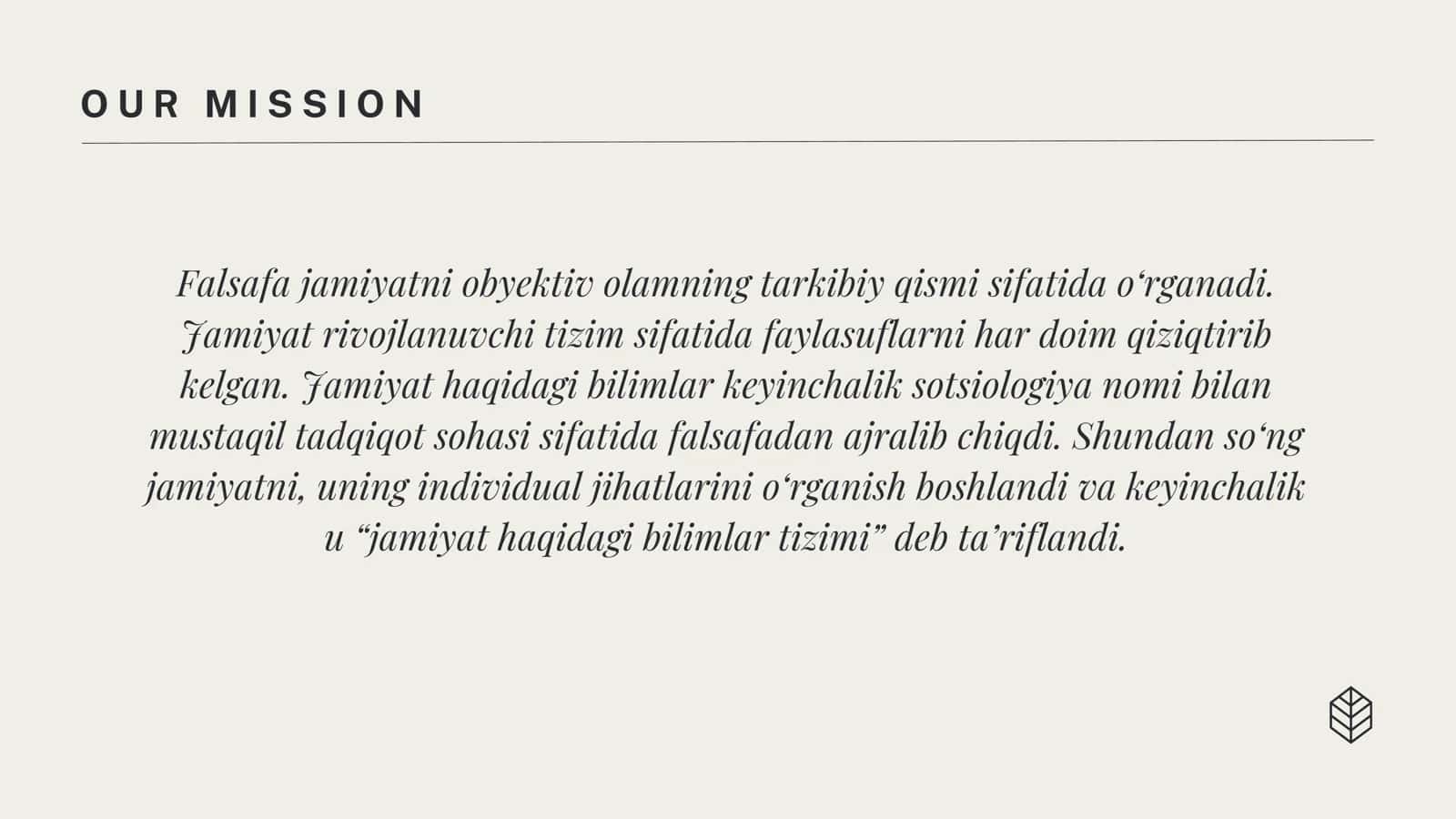 Jamiyat falsafasi 3