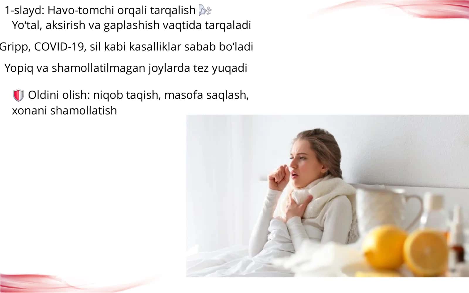 Infeksiya tarqalish yoʻllari va ularni oldini olish chora tadbirlari 3