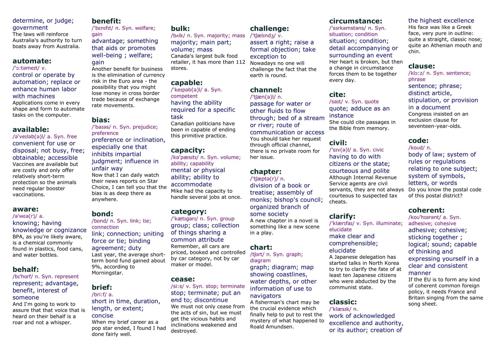 IELTS da eng ko'p qo'llaniladigan 500 ta words 3