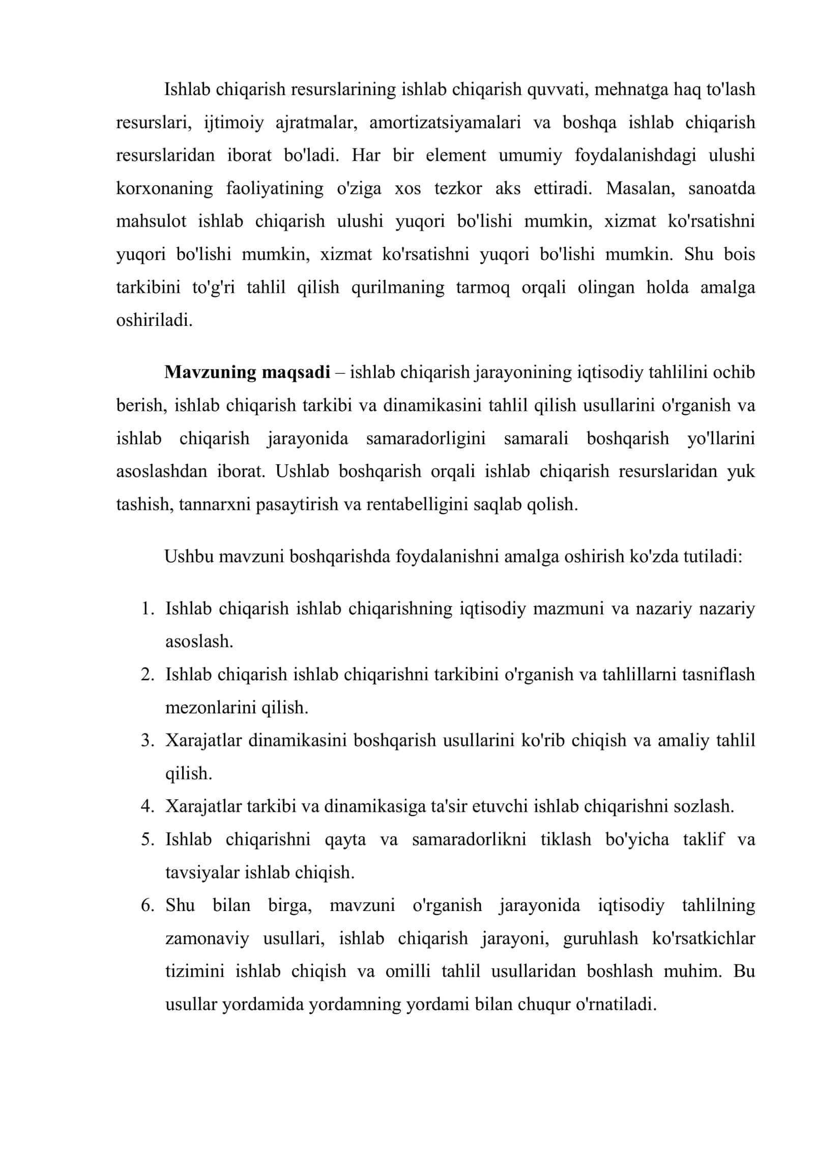 Ishlab chiqarish xarajatlarining tarkibi va dinamikasining tahlili 3
