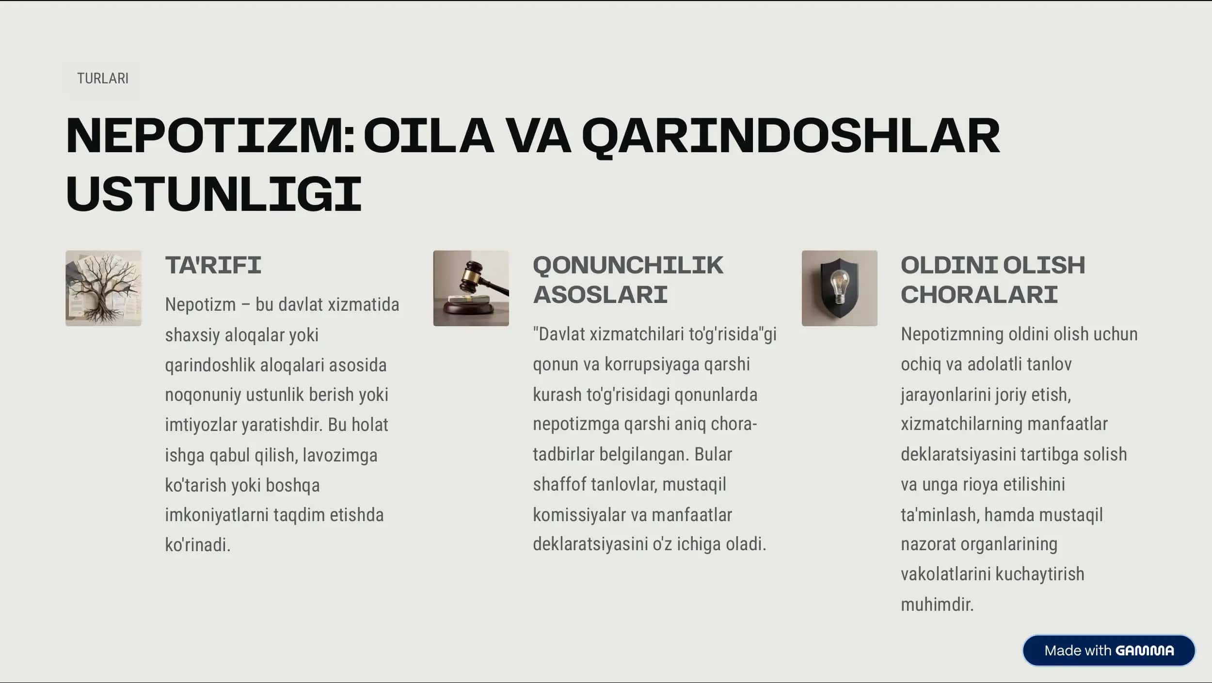 DAVLAT XIZMATCHILARI FAOLIYATIDA MANFAATLAR TO‘QNASHUVI VA UNGA YO‘L QO‘YMASLIK CHORALARI 3