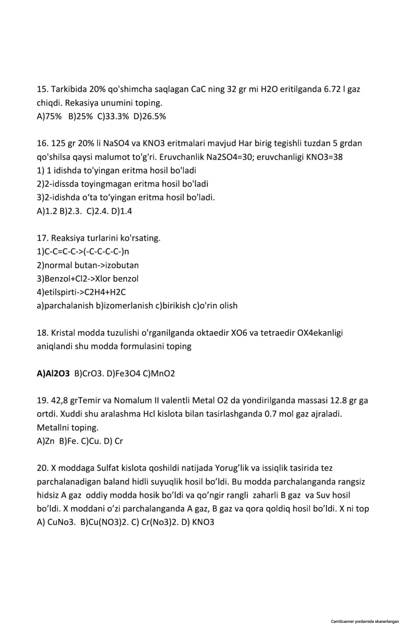 Kimyo milliy sertifikat dan 3
