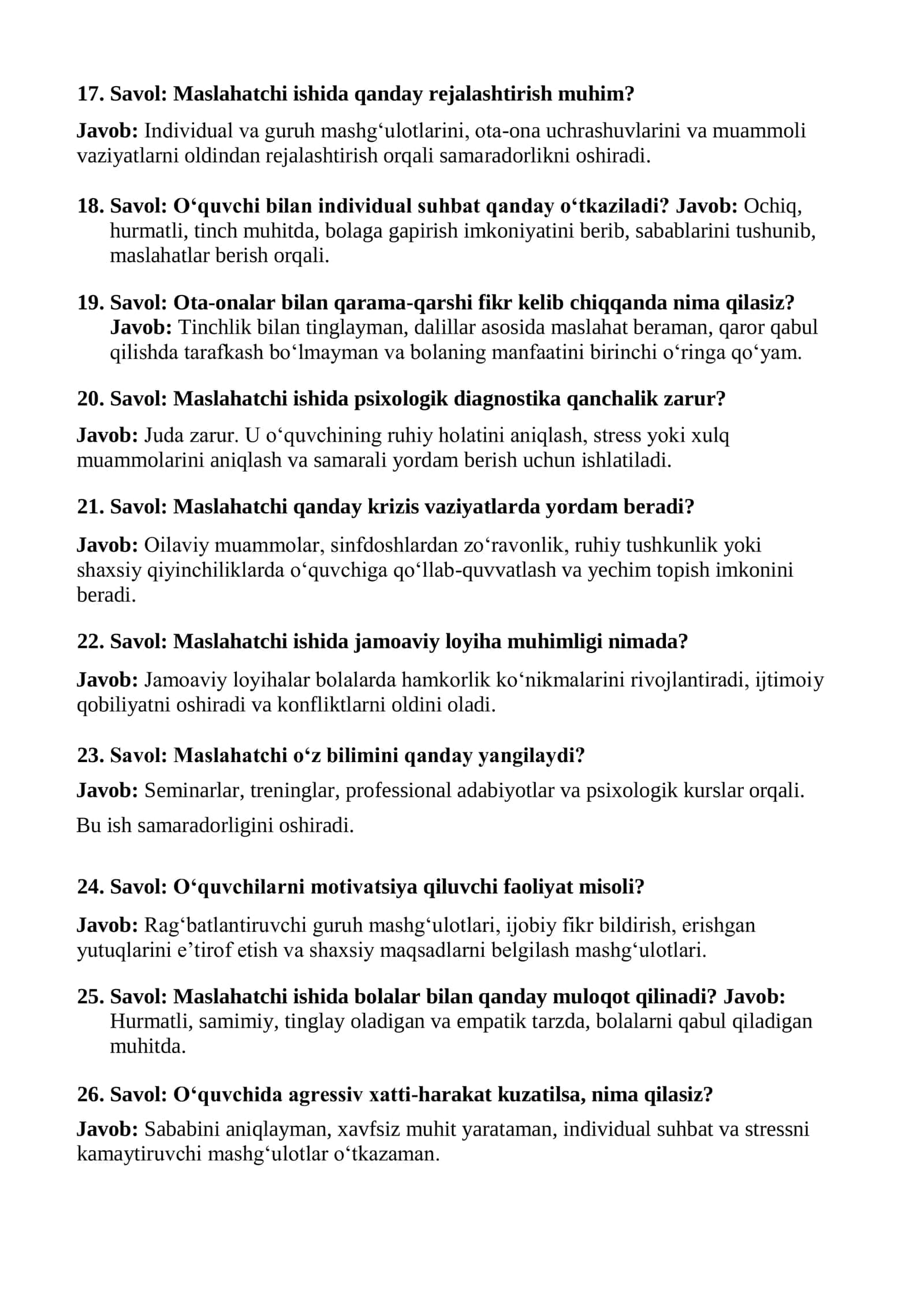 MAKTAB MASLAHATCHI SUHBAT SAVVOLARI 3