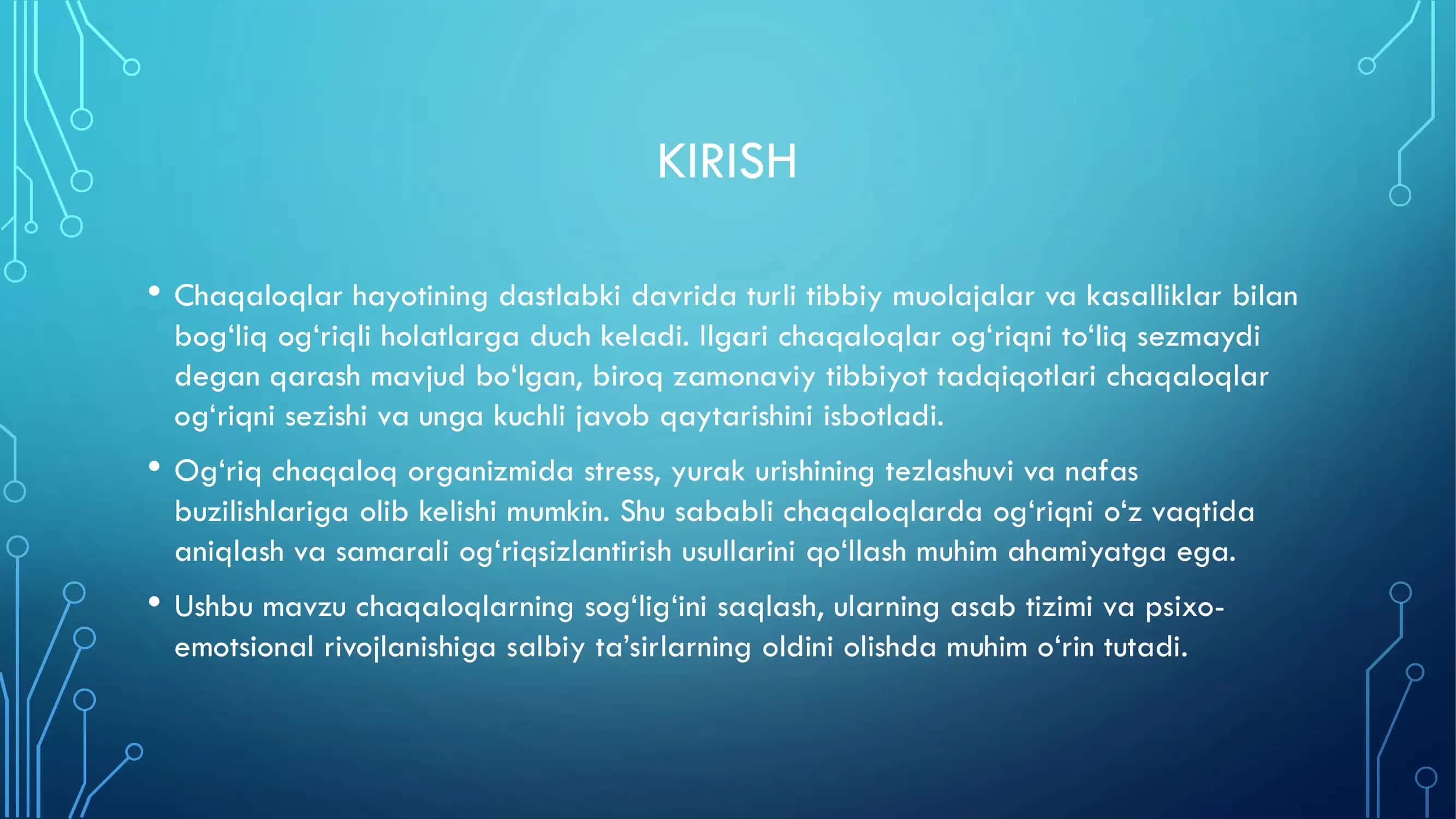 CHAQALOQLARDA OGʻRIQSIZLANTIRISH TAYYORLADI 3