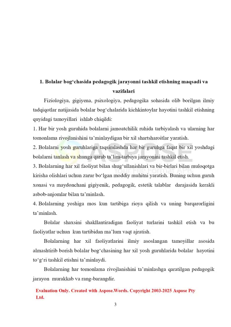MAKTABGACHA TALIM TASHKILOTIGA PEDAGOGIK JARAYONLARNI TASHKIL ETISH TAMOYILLARI 3