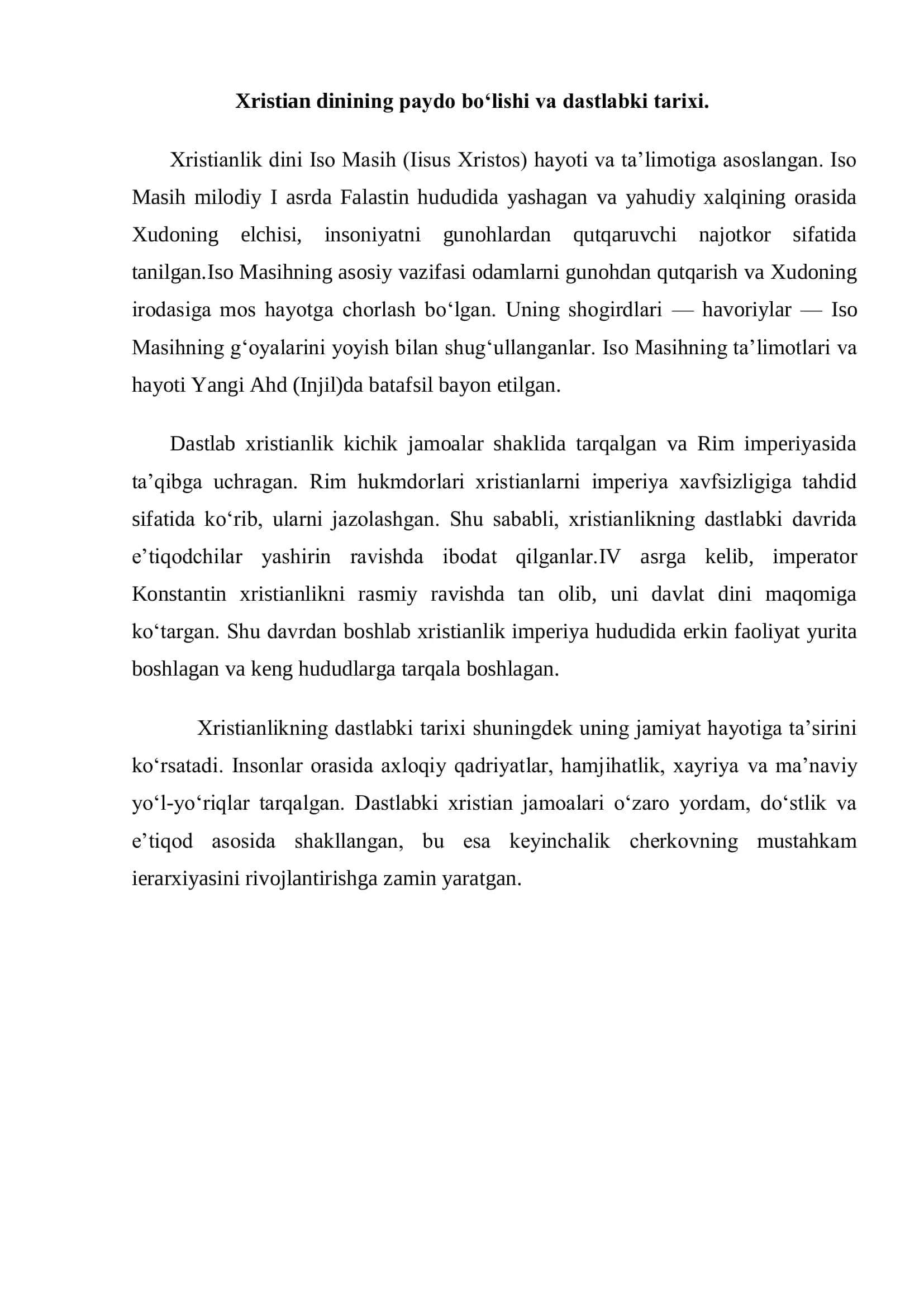 Xristian dini tarixi va oqimlari 3