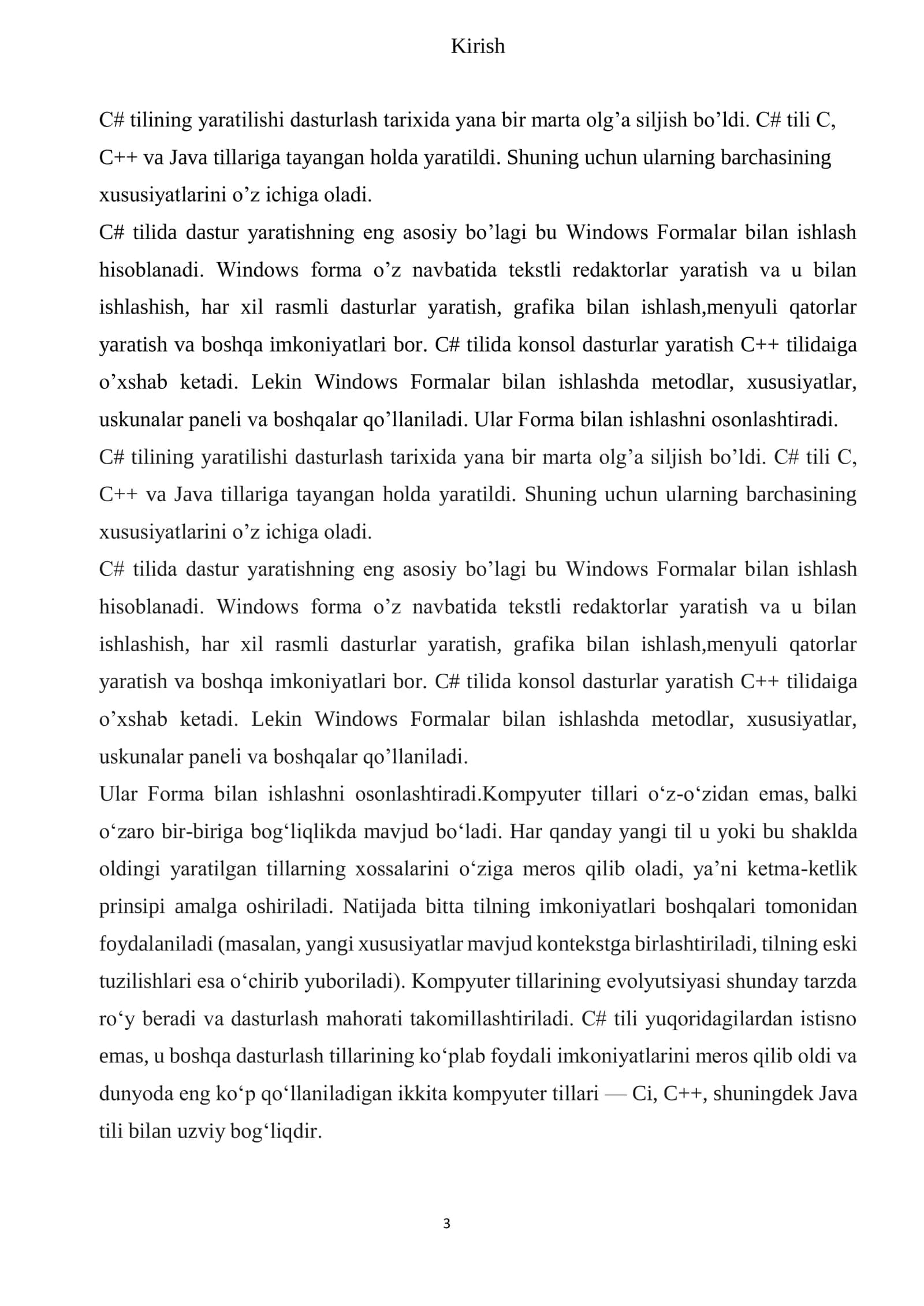 Elektron darslik yaratish uchun tizim kurs ishi 3