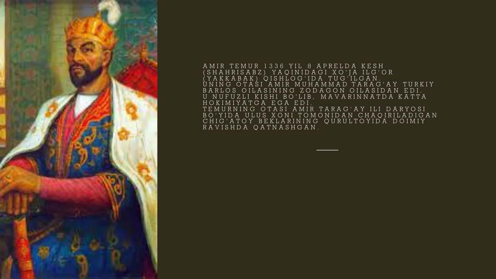 AMIR TEMUR VA TEMURIYLAR DAVRIGA OID TARIXIY, BADIIY ASARLAR BILAN TANISHISH 3