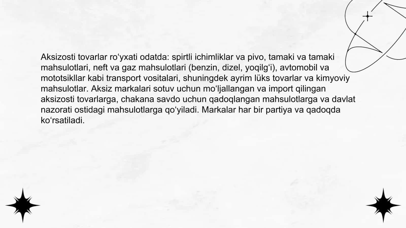 Aksizosti tovarlarga aksiz markalarini qo‘llash tartibi 3