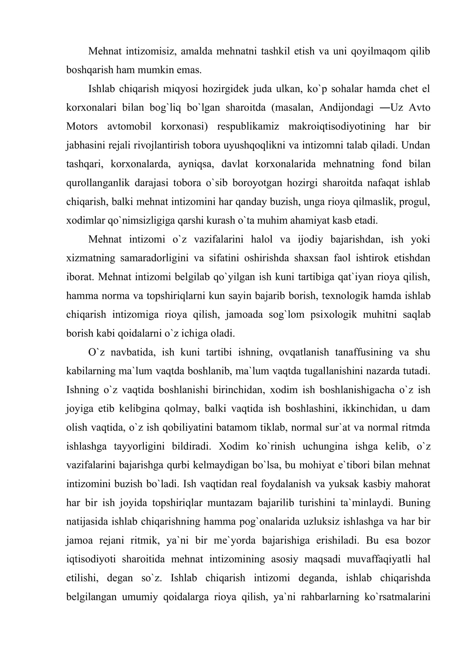 Mеhnat intizоmi va uni mustahkamlash yo`llari 3