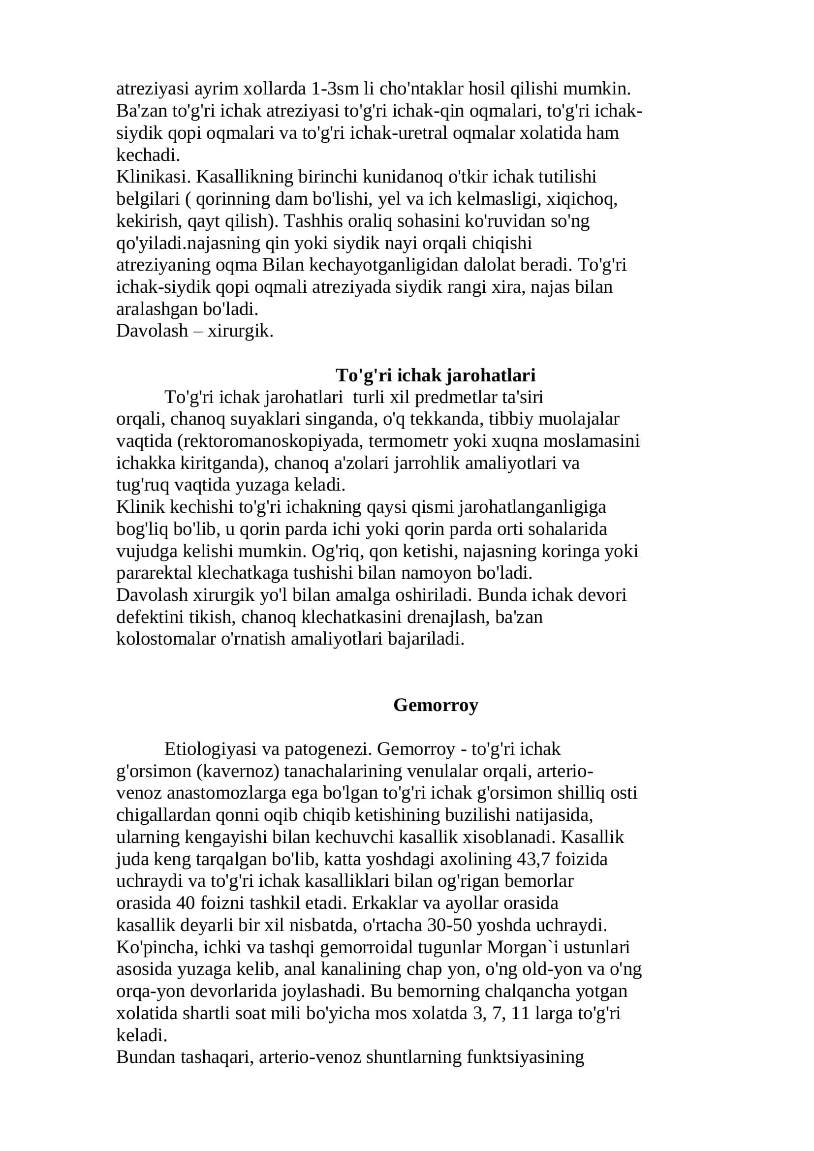 TO'G'RI ICHAK KASALLIKLARI 3