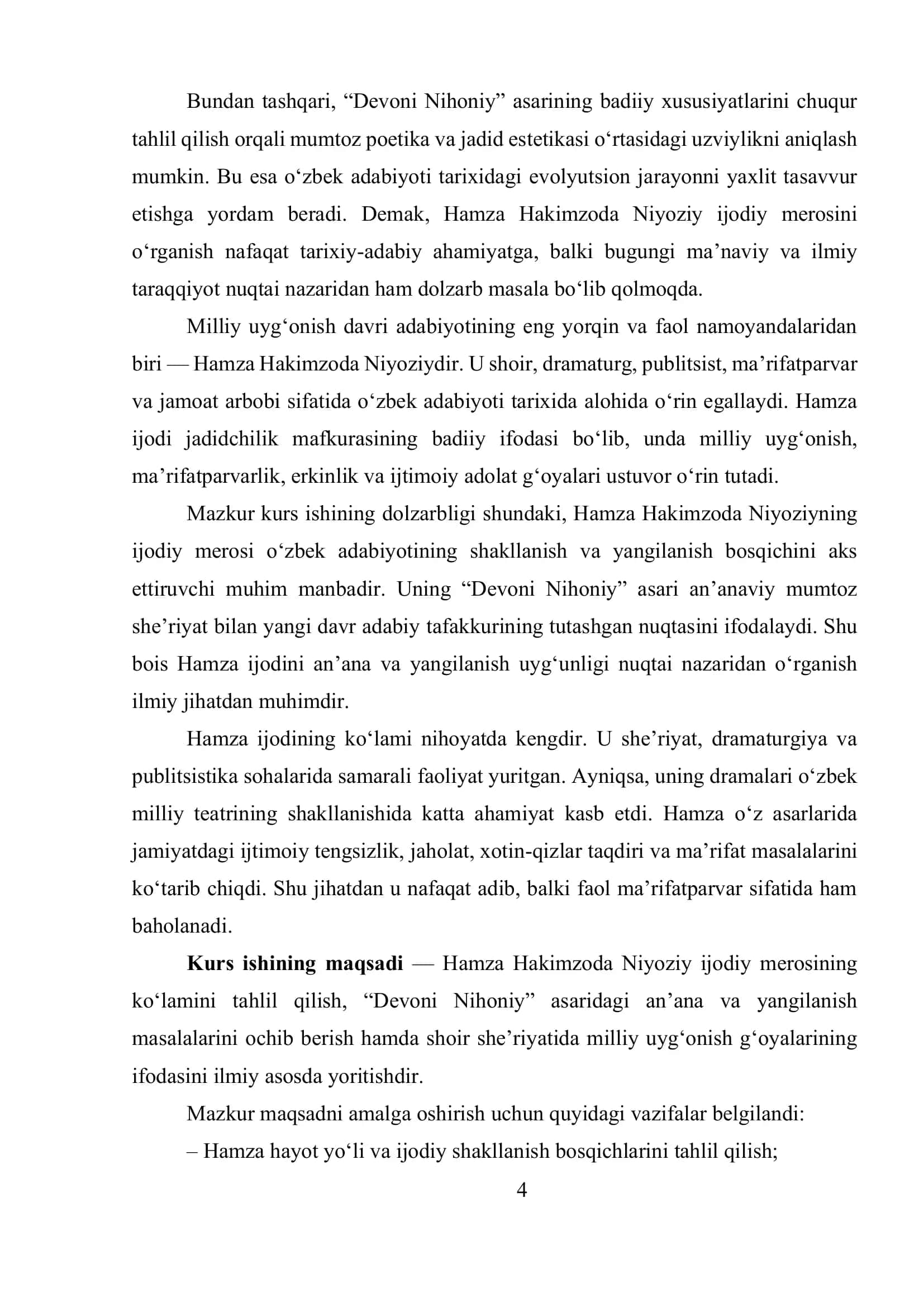 HAMZA HAKIMZODA NIYOZIY IJODIY MEROSINING KO‘LAMI. “DEVONI NIHONIY” 3
