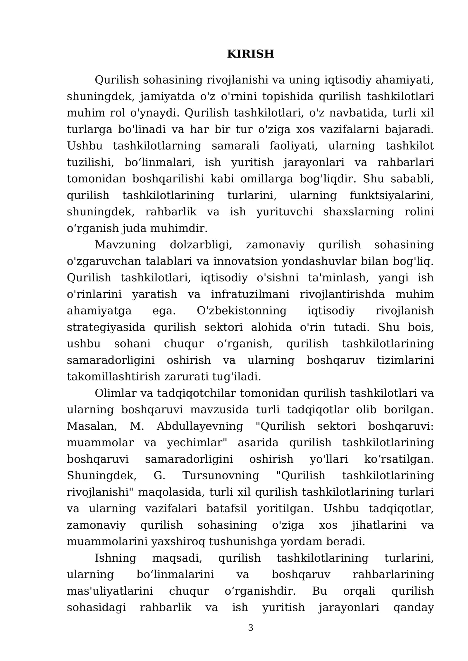 Qurilish tashkilotlarining turlari. Qurilish tashkilotlari bo‘linmalari, qurilish ustasi, qurilishda ish yurituvchi (prorab), qurilish tashkilotiping boshlig‘i (boshqaruvchi, boshliq, boshqaruv raisi, prezident, direktor) 3