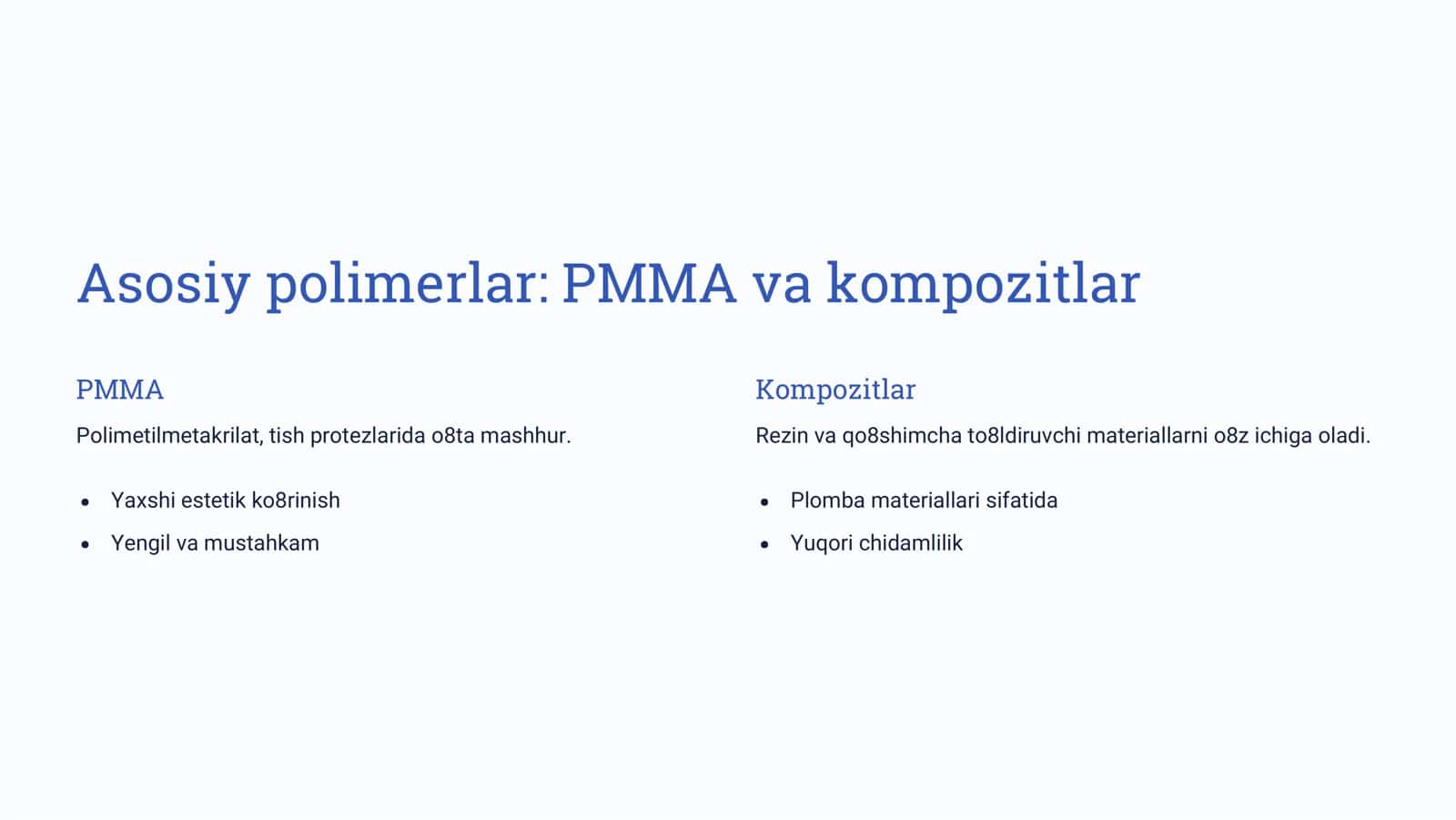 Stomatologiya amaliyotida polimerlar va sopolimerlar 3