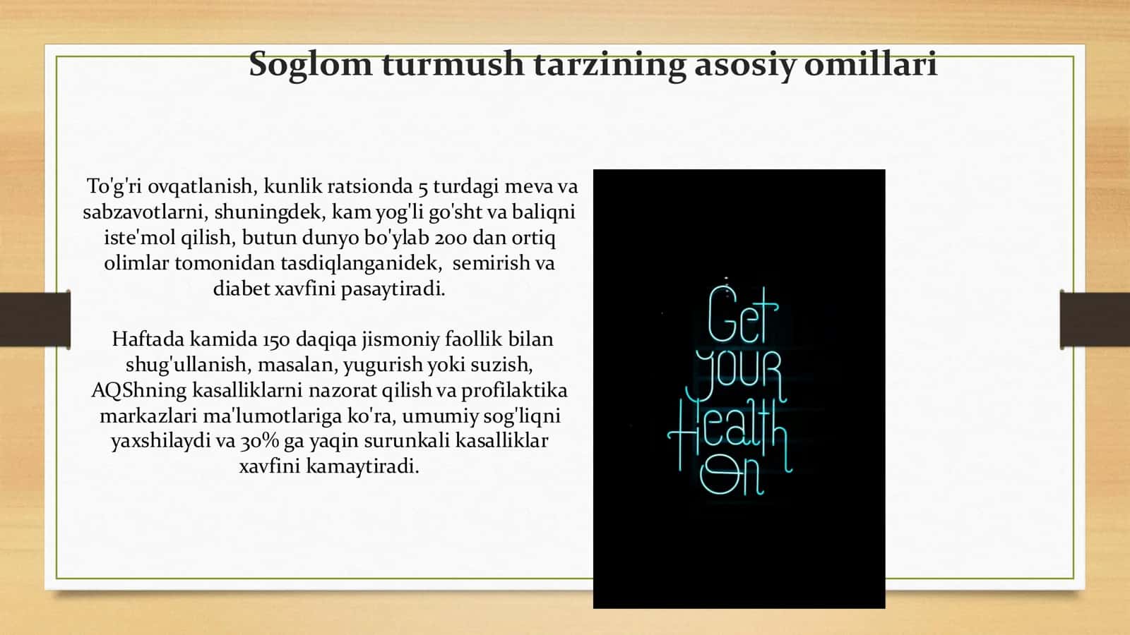 Hayot tarzi va salomatlik mexanizimi 3