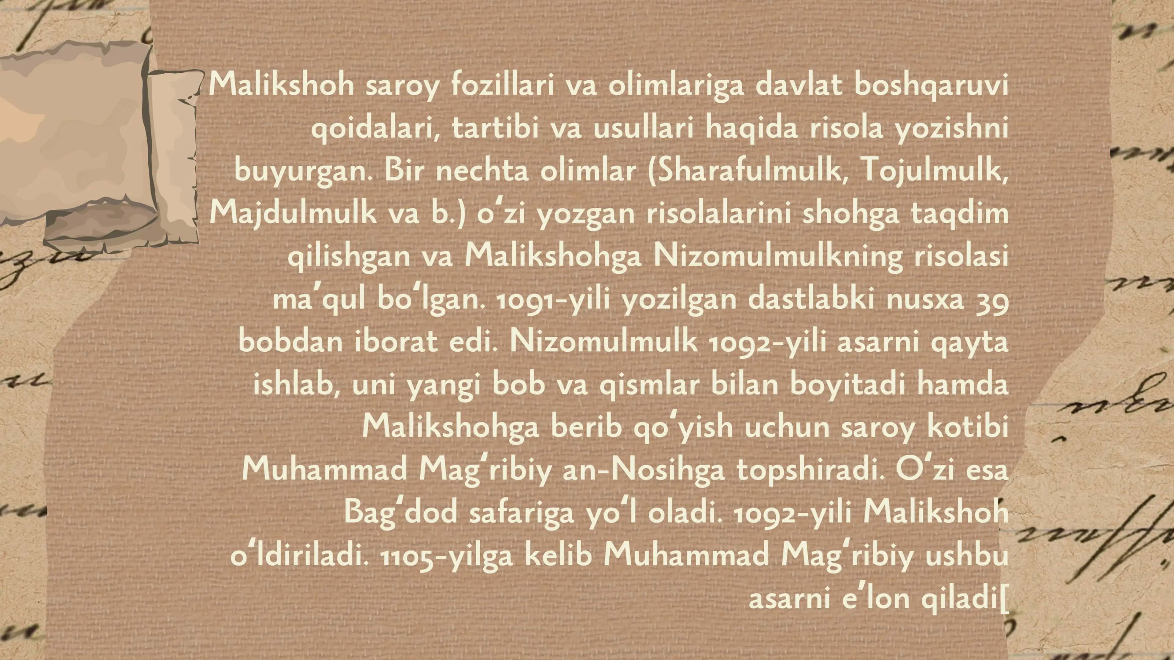 Nizomulmulkning Siyosatnoma asari 3