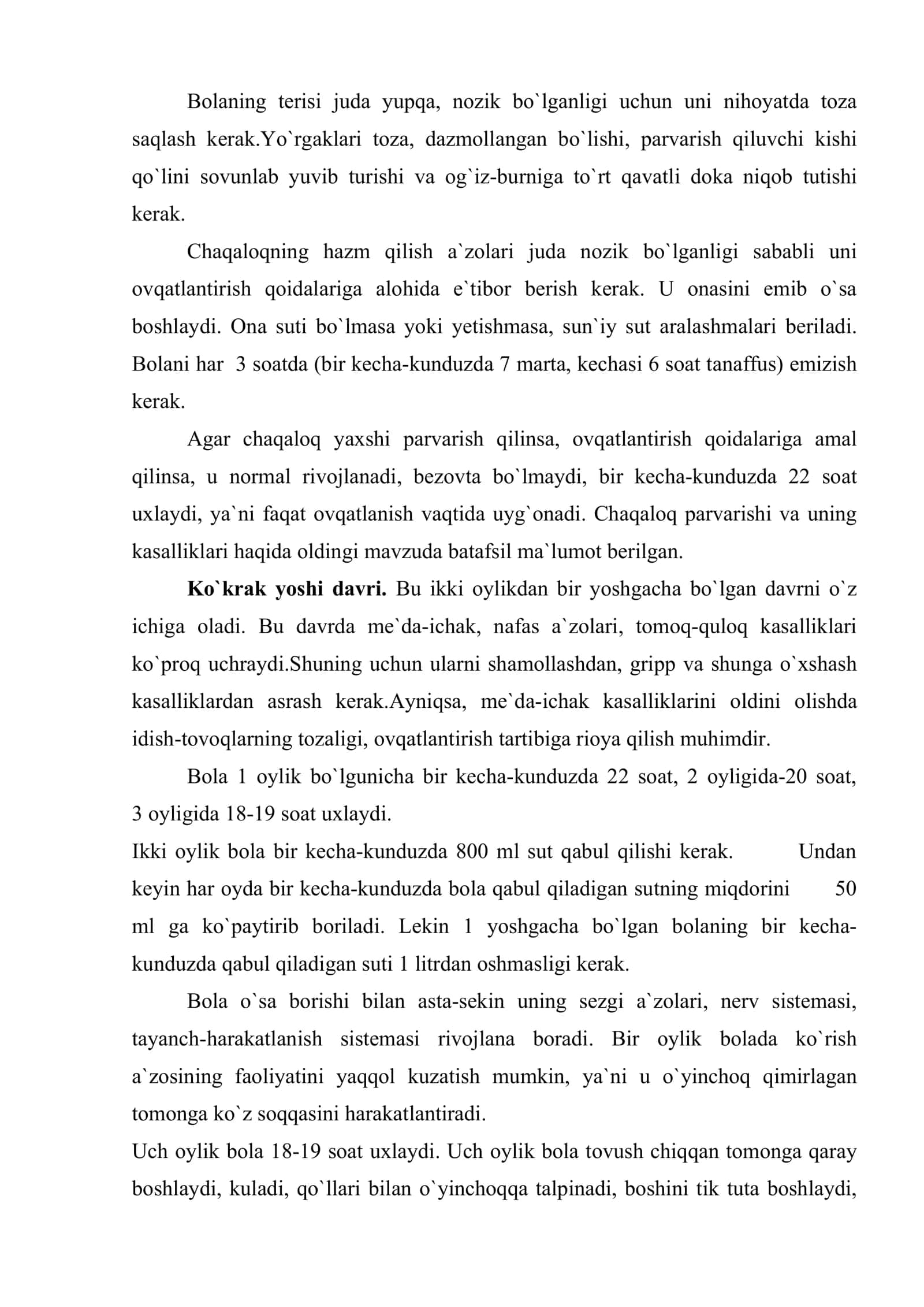 Bolaning o`sishi va rivojlanishi. Qad-qomat va uning buzilishlari. Sog`liq guruhlari 3