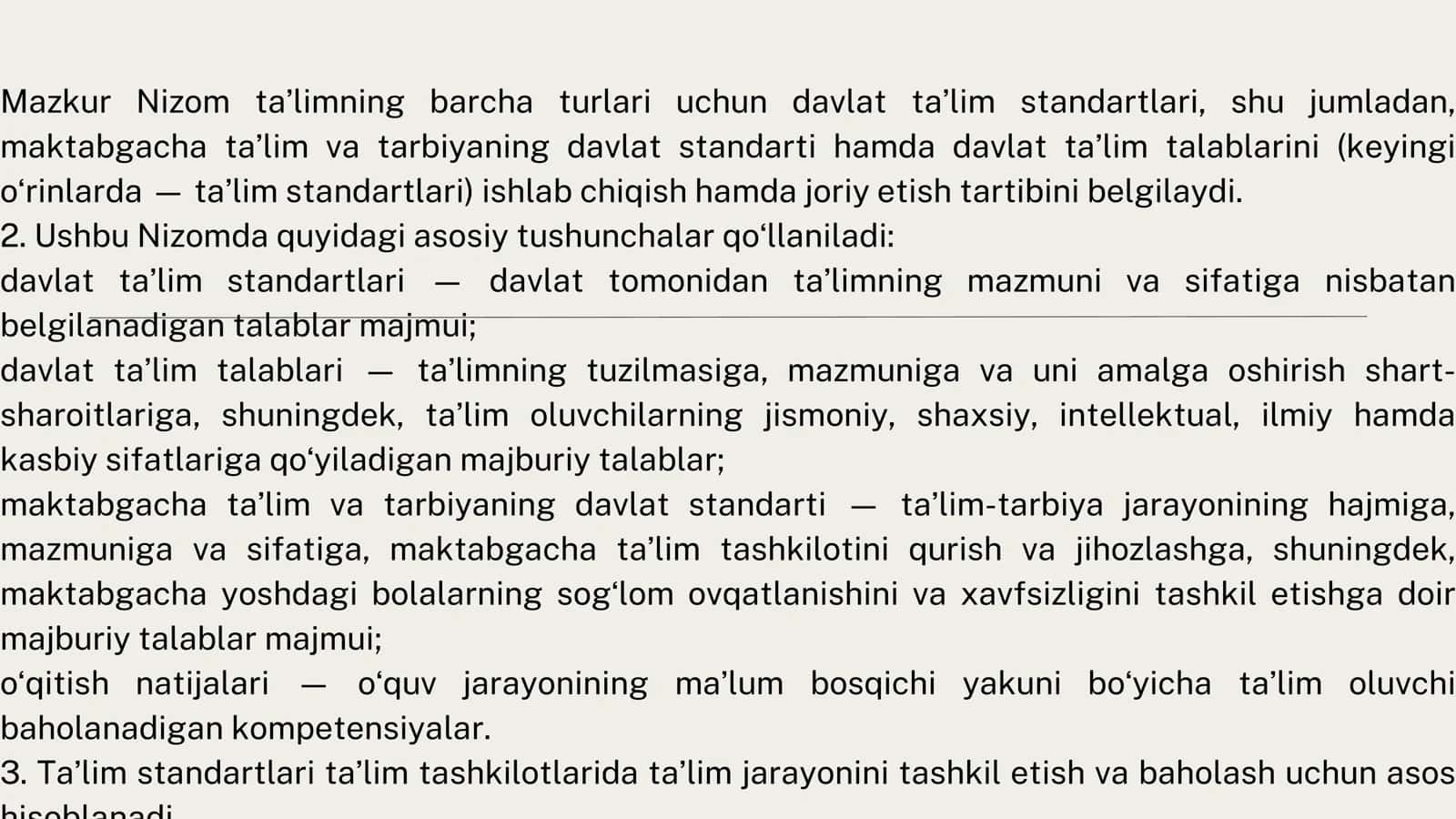 Davlat taʼlim standartlari 3