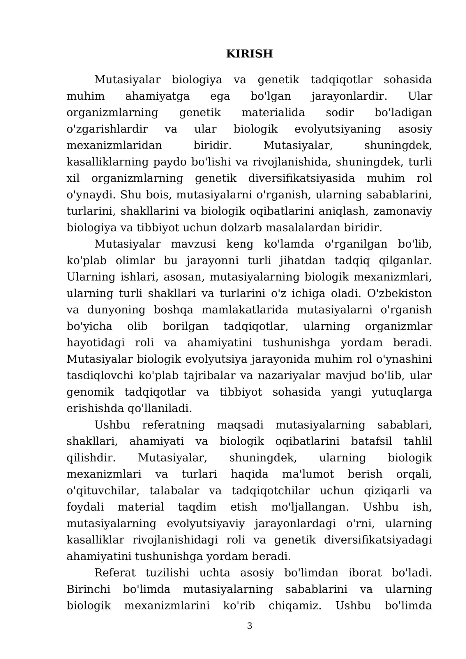 Mutasiyalar: sababi, shakli, ahamiyati va biologik oqibatlari 3