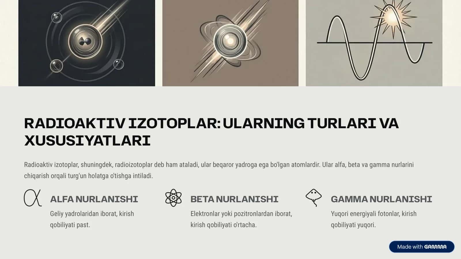 RADIOAKTIVLIK TUSHUNCHASI VA UNING TIBBIYOTDA QO'LLANILISHI 3