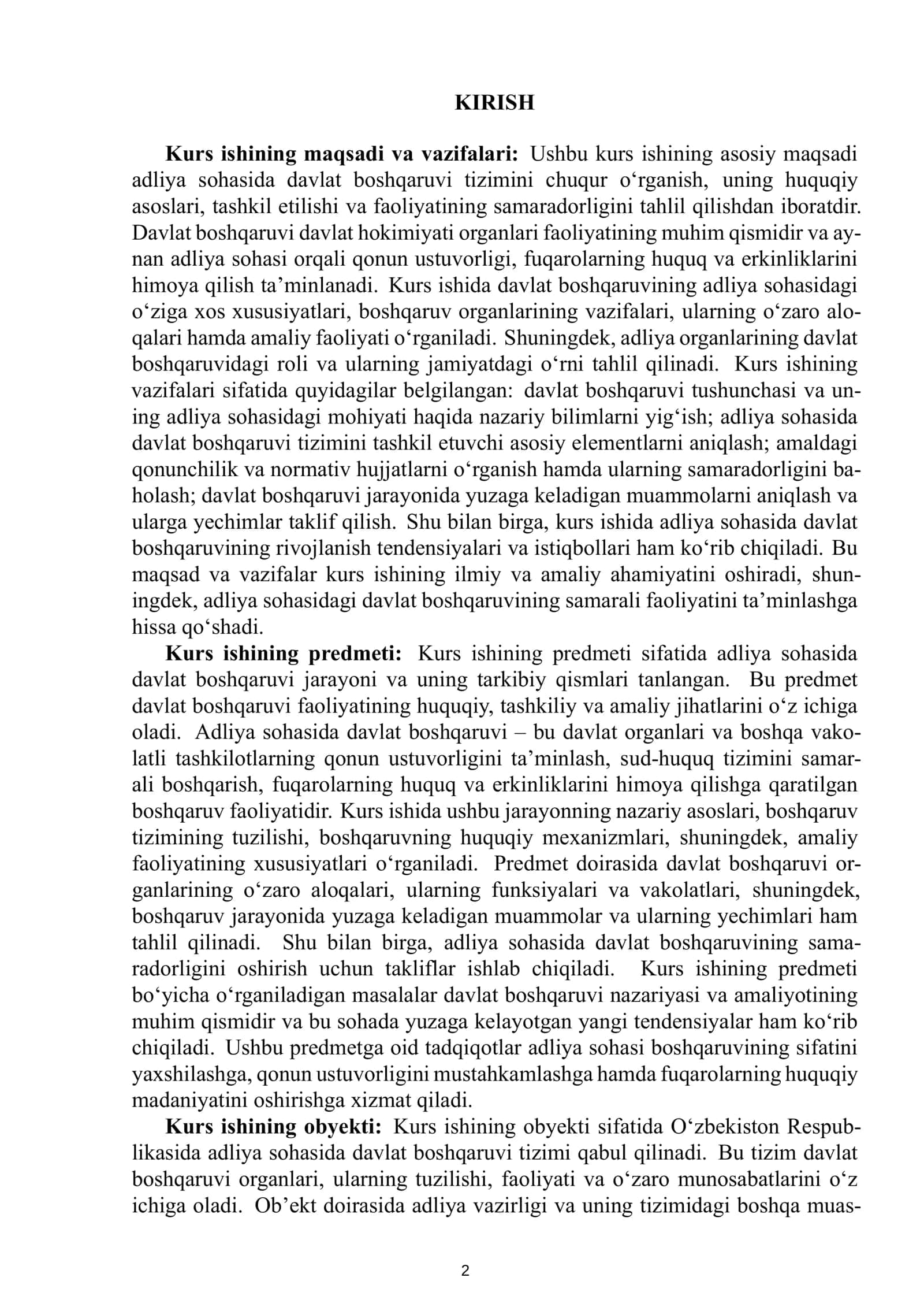MA’MURIY HUQUQ FANIDAN TAYYORLAGAN KURS ISHI 3