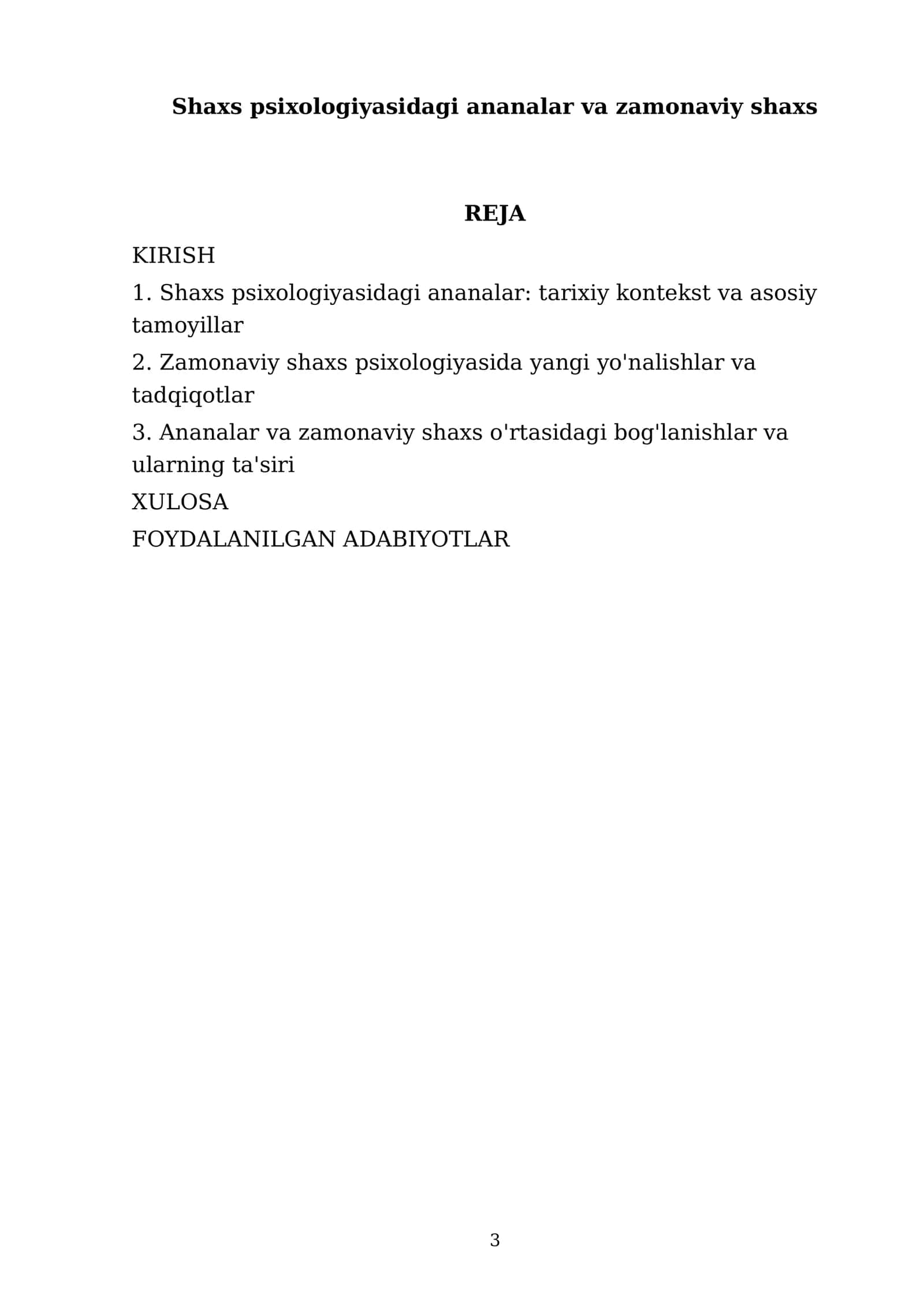 Shaxs psixologiyasidagi ananalar va zamonaviy shaxs 3