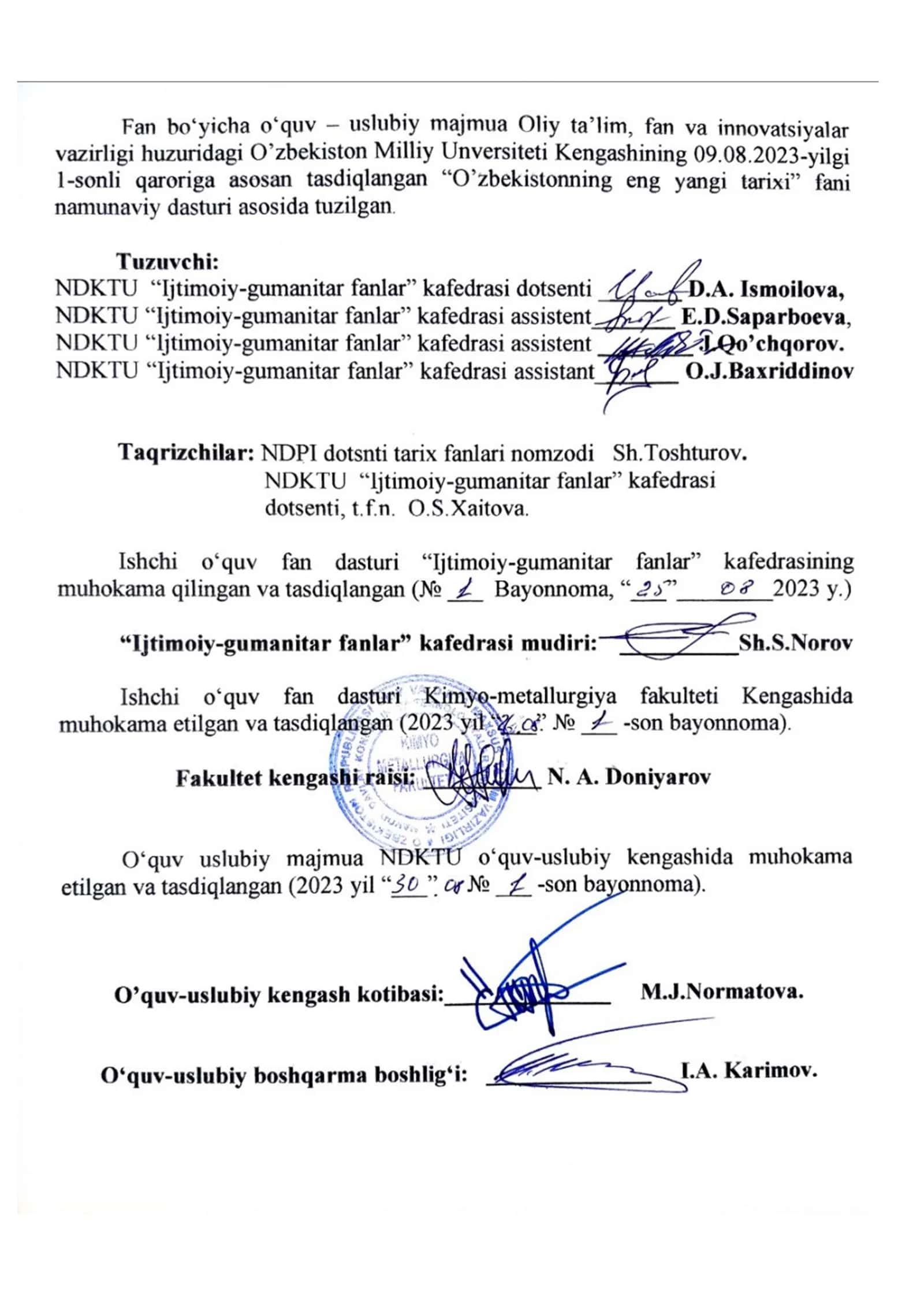 O‘ZBEKISTONNING ENG YANGI TARIXI FANIDAN MA’RUZA MATNI 3