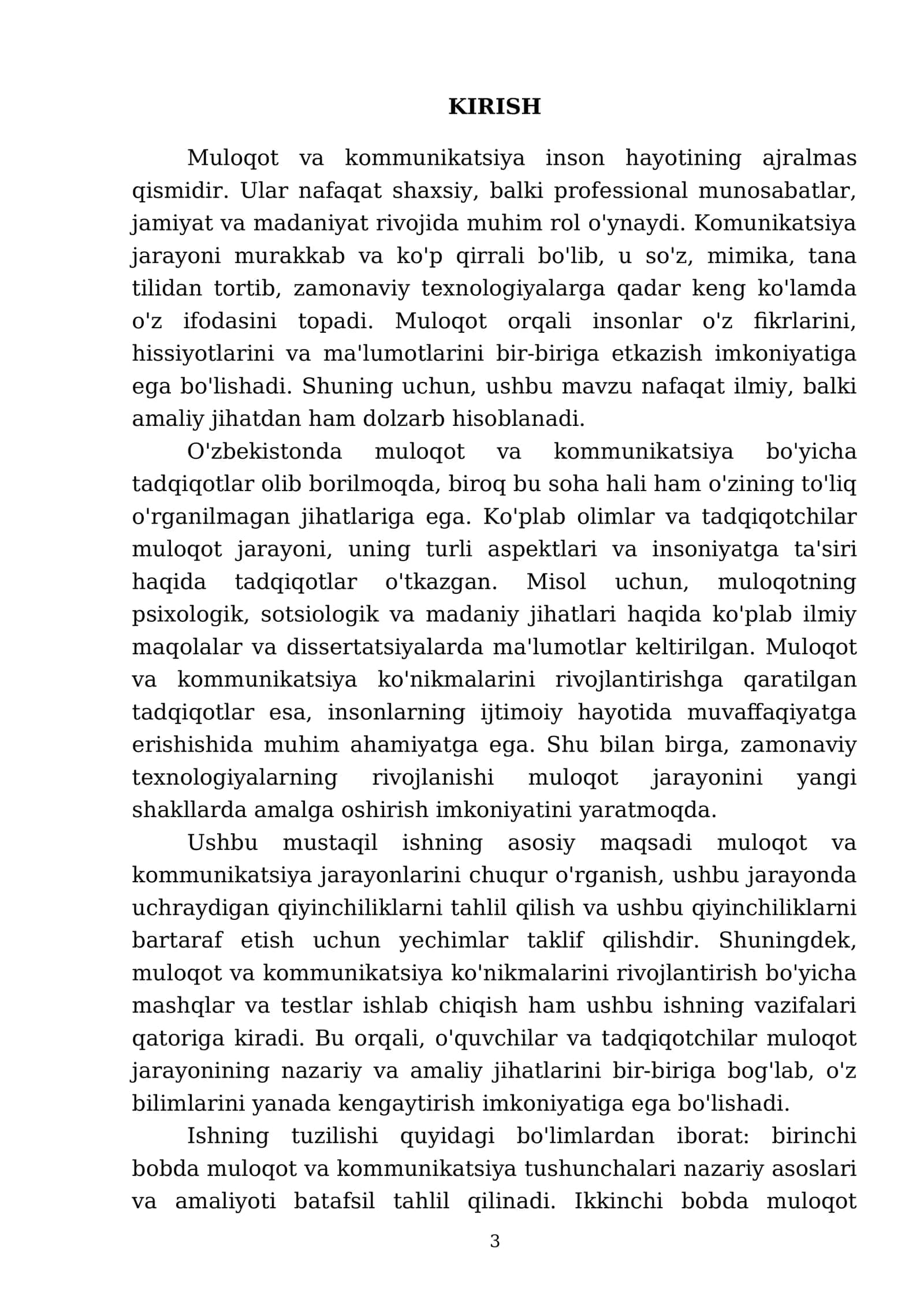 Muloqot va kommunikatsiya mavzusiga oid qiyin ilmiy savollar tuz 3